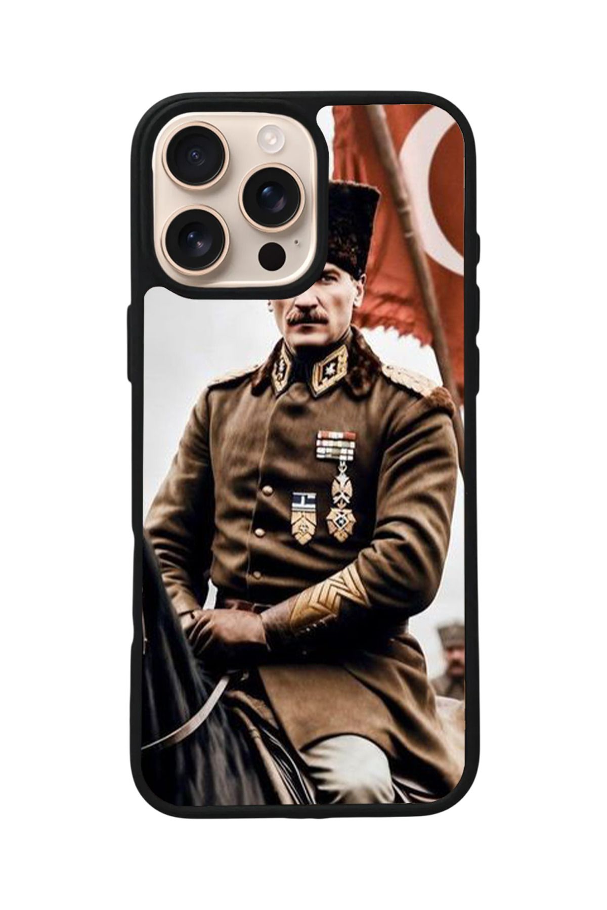 Aksel Kılıf Apple iPhone 15 Pro Uyumlu Baskılı,Mat Siyah,Yumuşak Silikon,Koruyucu,Şok Emici Kapak,Kılıf