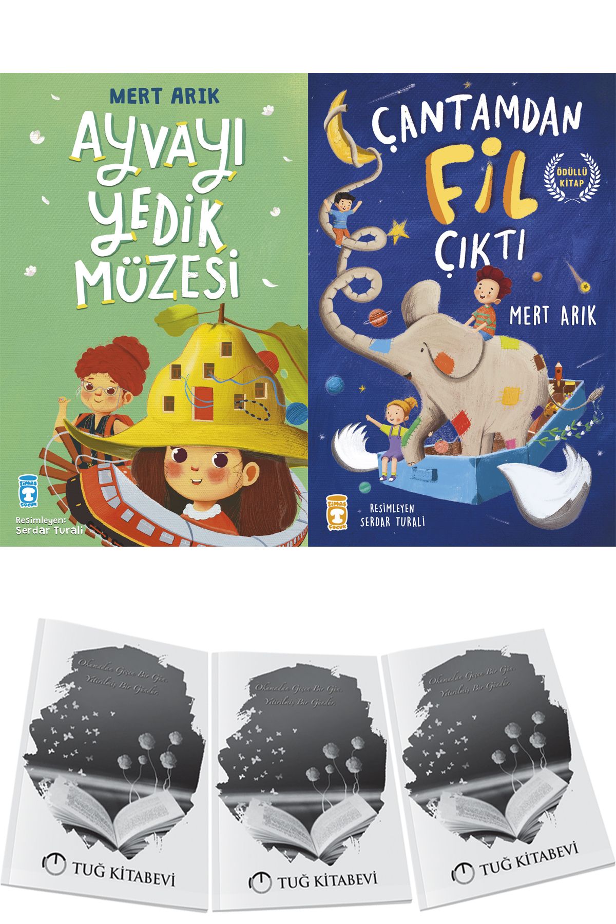 Timaş Çocuk Ayvayı Yedik Müzesi ve Çantamdan Fil Çıktı 2li Set Mert Arık + Hediyeli