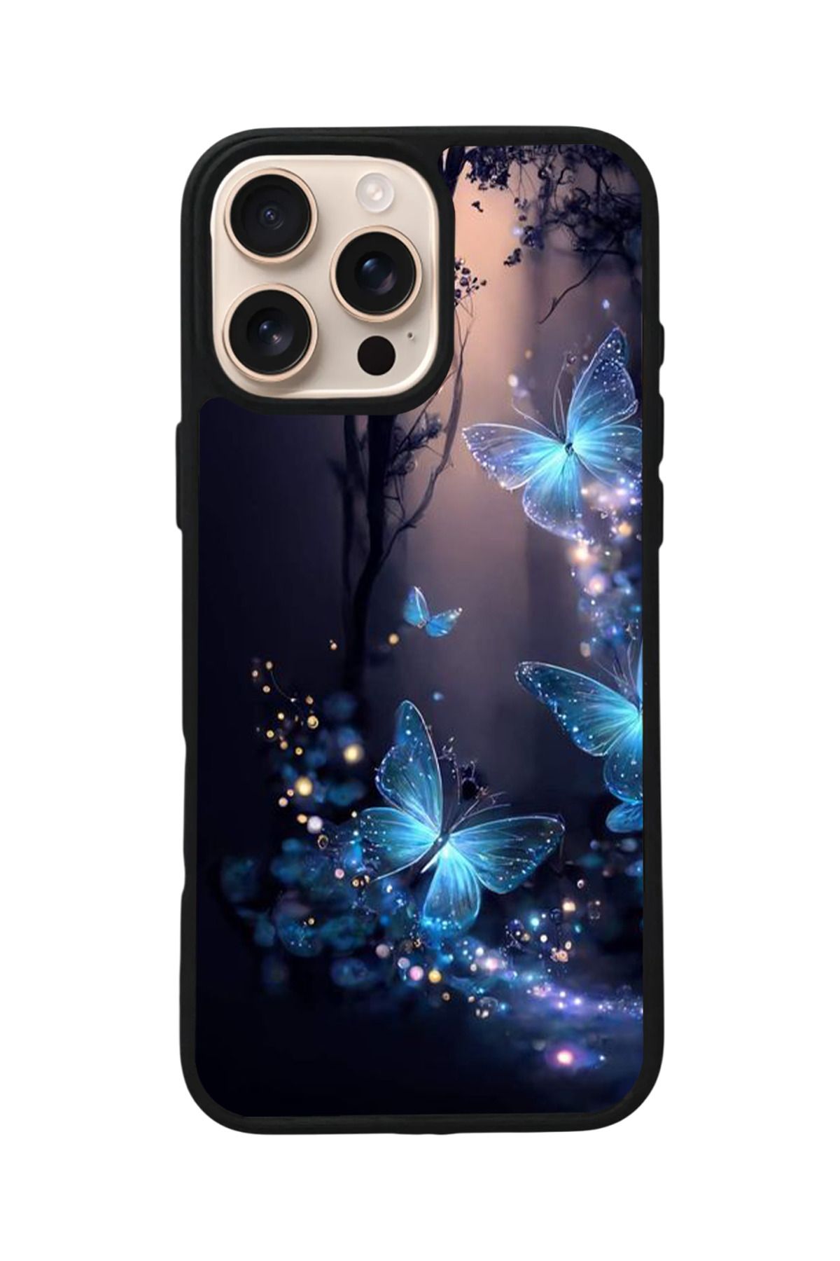Aksel Kılıf Apple iPhone 16 Pro Max Uyumlu Baskılı,Mat Siyah,Yumuşak Silikon,Koruyucu,Şok Emici Kapak,Kılıf