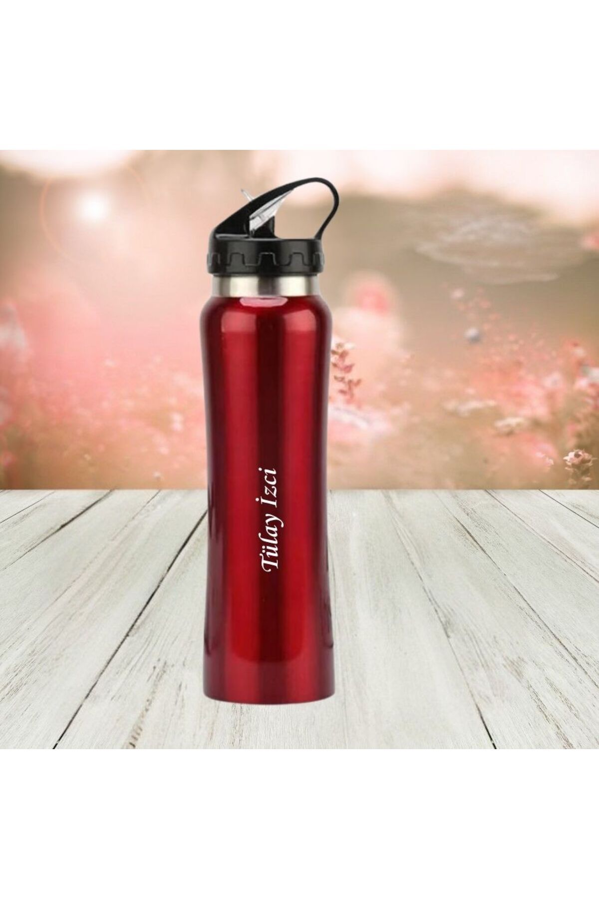 HediyesiBizden KİŞİYE ÖZEL İSİM BASKILI EMZİKLİ PASLANMAZ ÇELİK TERMOS 500 ML