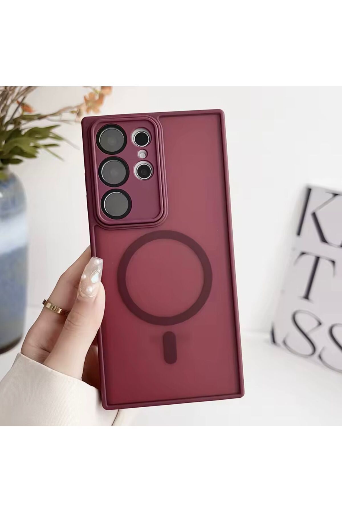 UK Samsung Galaxy A25 Uyumlu Magsafe Lens Korumalı Kılıf