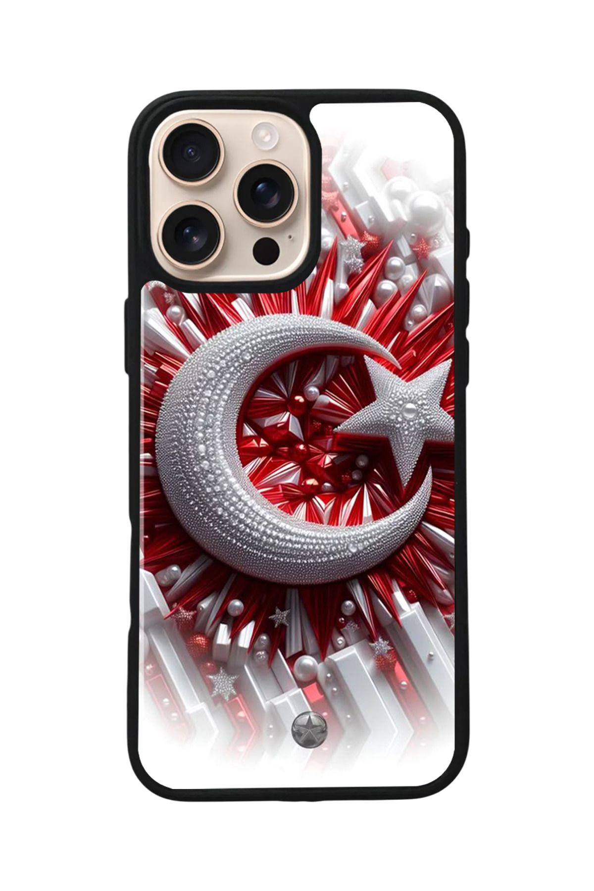 Aksel Kılıf Apple iPhone 16 Pro Max Uyumlu Baskılı,Mat Siyah,Yumuşak Silikon,Koruyucu,Şok Emici Kapak,Kılıf