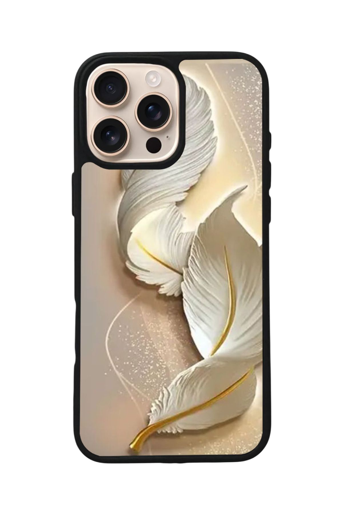 Aksel Kılıf Apple iPhone 16 Pro Uyumlu Baskılı,Mat Siyah,Yumuşak Silikon,Koruyucu,Şok Emici Kapak,Kılıf
