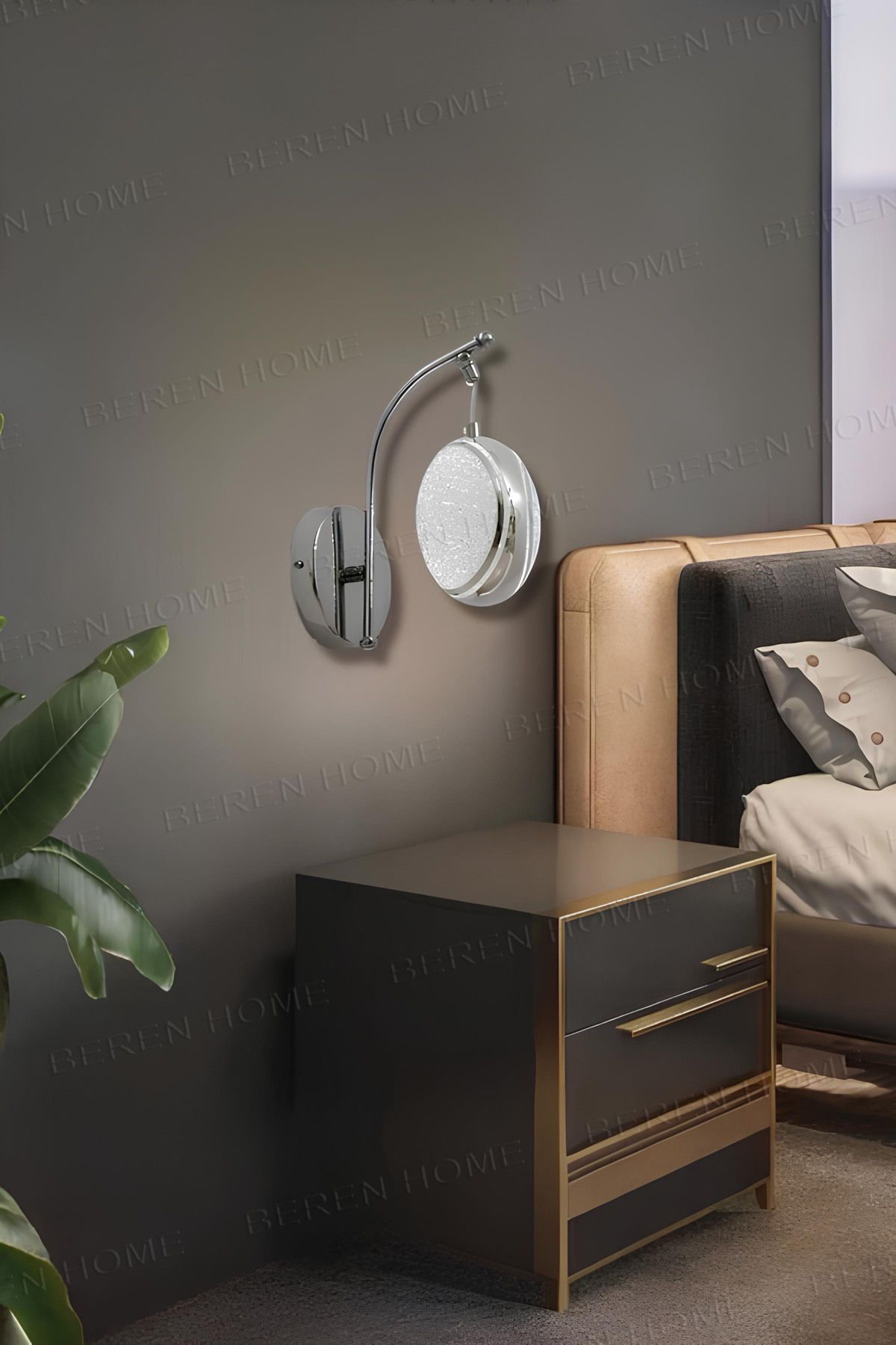 BEREN HOME Rose4 Chrome 3 Renk Modern Led Aplik