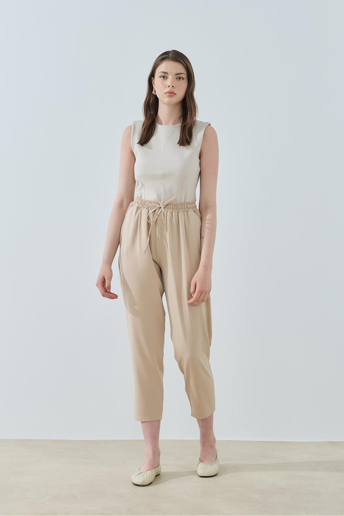 Merve Gültekin Jogger Pantolon Bej