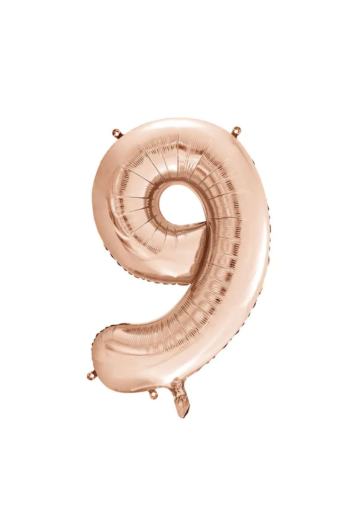 tedaks 1 Adet 34 İnç 85 Cm Rose Gold Folyo Balon Helyum Balon 9 Yaş Balonu 9 Rakam Balon