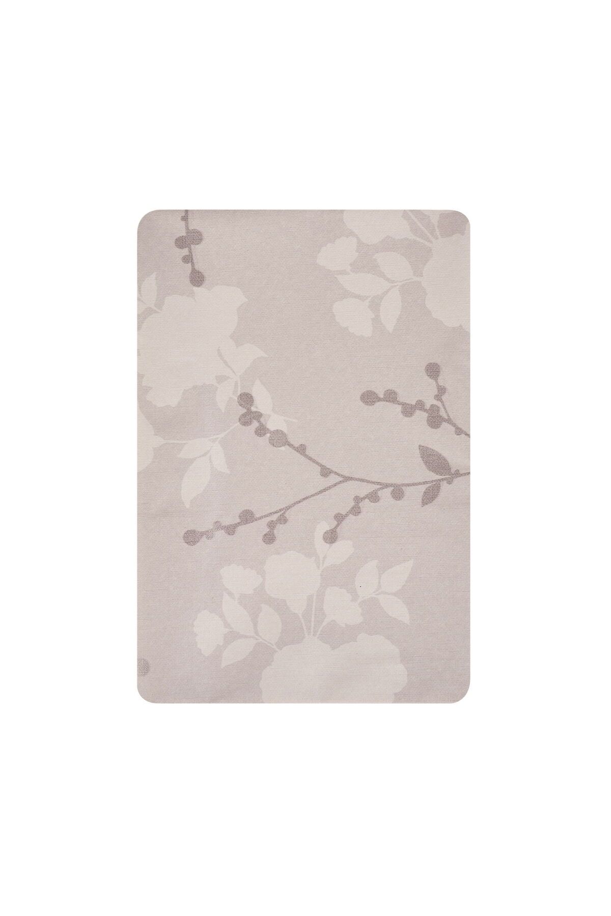 MATMEL Soft Dertsiz Yaprak Desenli Pvc Masa Örtüsü - Gri - 140x200 cm