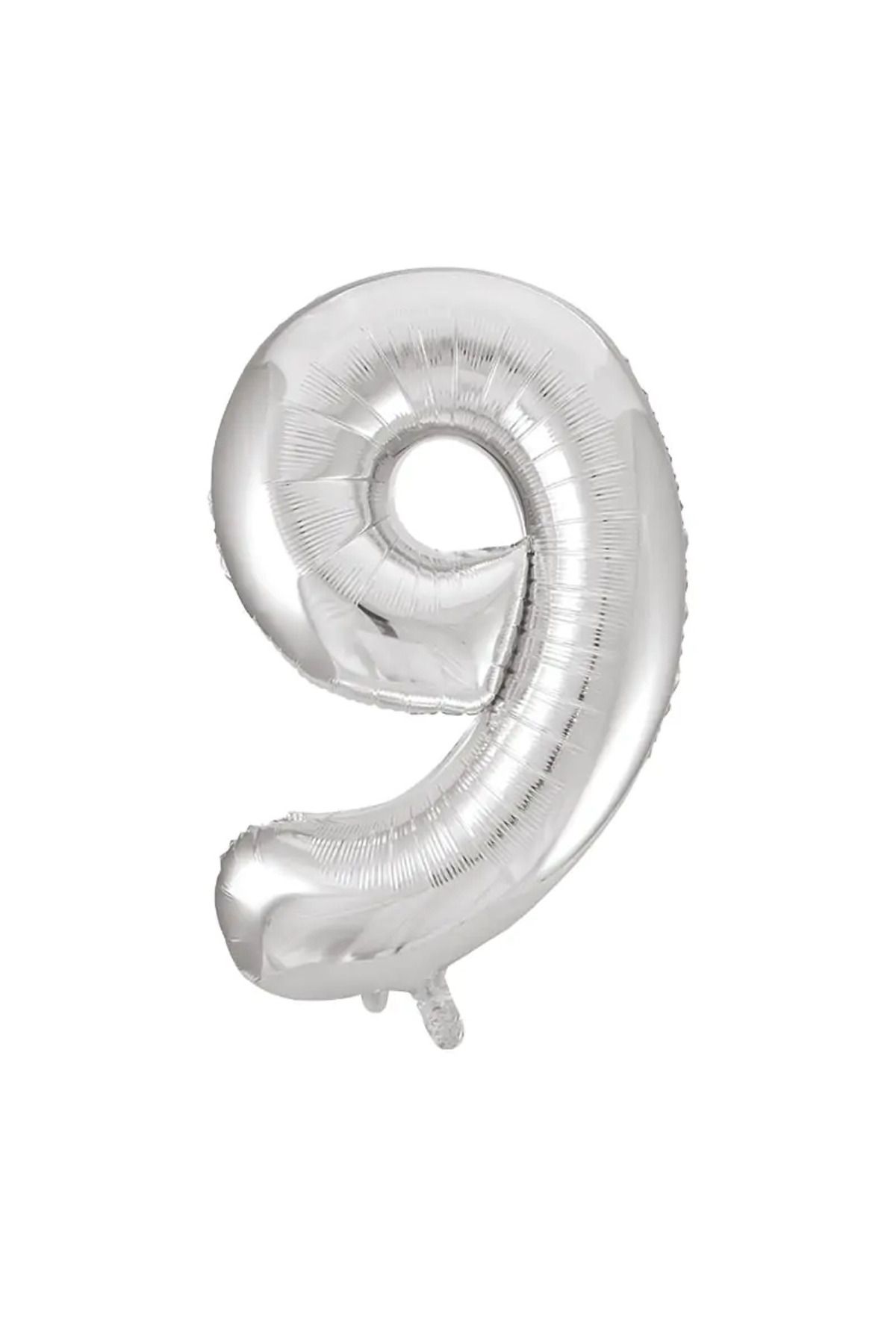 tedaks 1 Adet 34 İnç 85 Cm Gümüş Folyo Balon Helyum Balon 9 Yaş Balonu 9 Rakam Balon