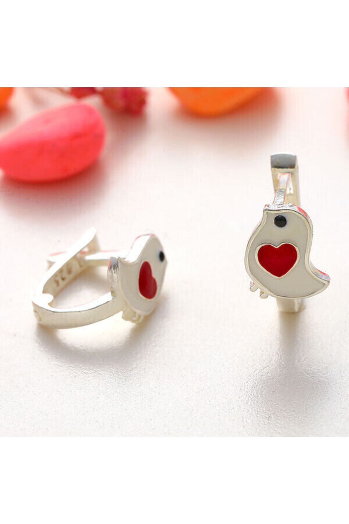 shop Çocuk Kuş 925 Ayar Gümüş Küpe
