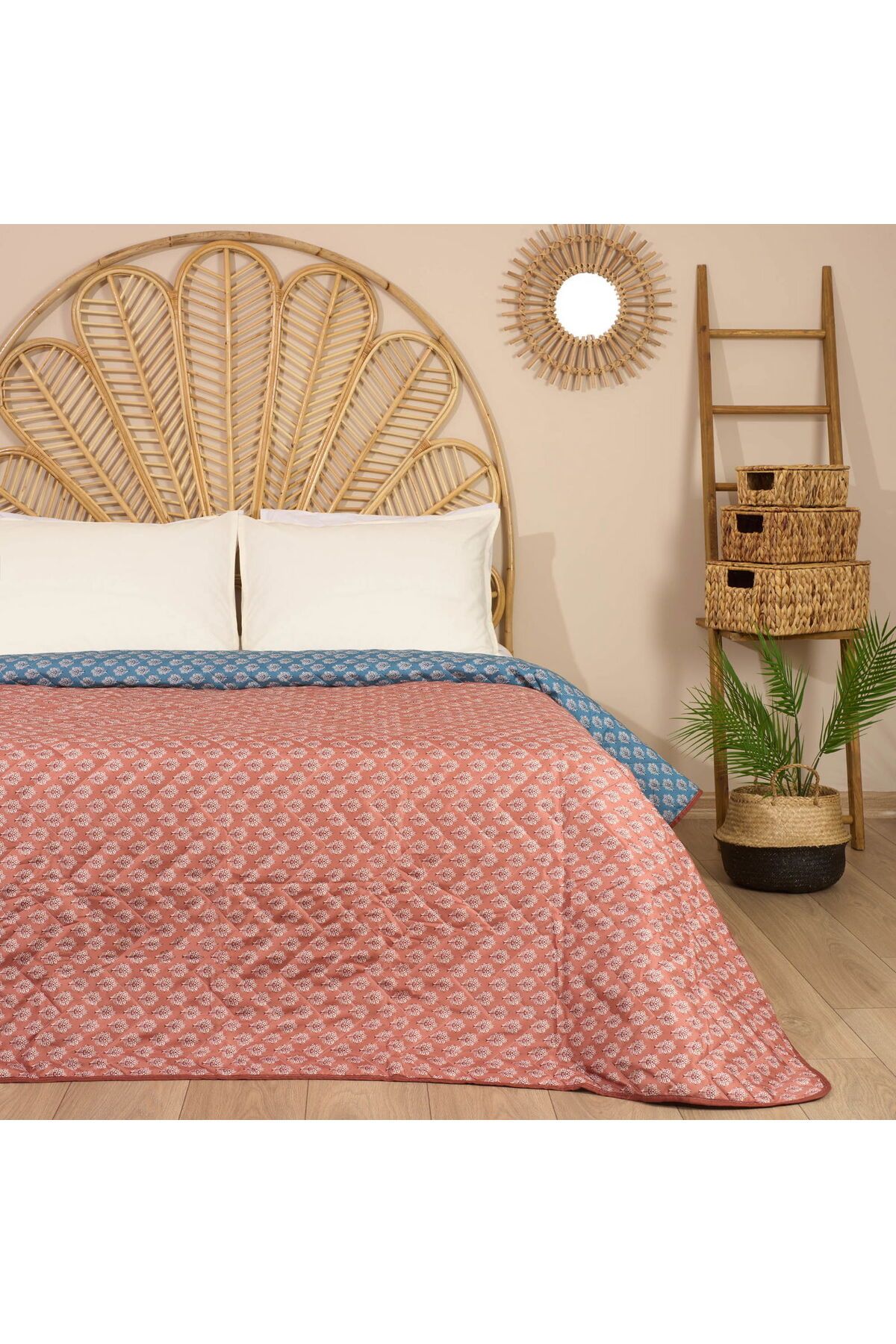 MATMEL Soft Çağdaş Çift Kişilik Yatak Örtüsü - Somon - 260x240 cm