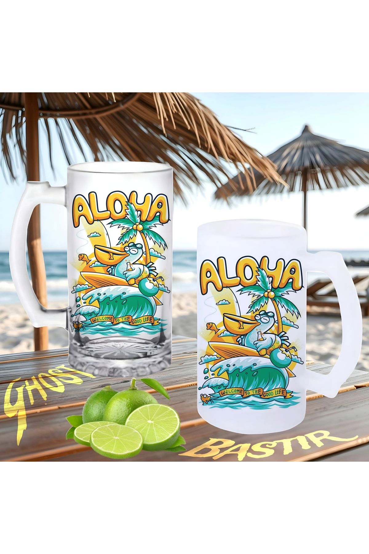 Ghostbusters Aloha buzlu ya da buzsuz bira bardağı