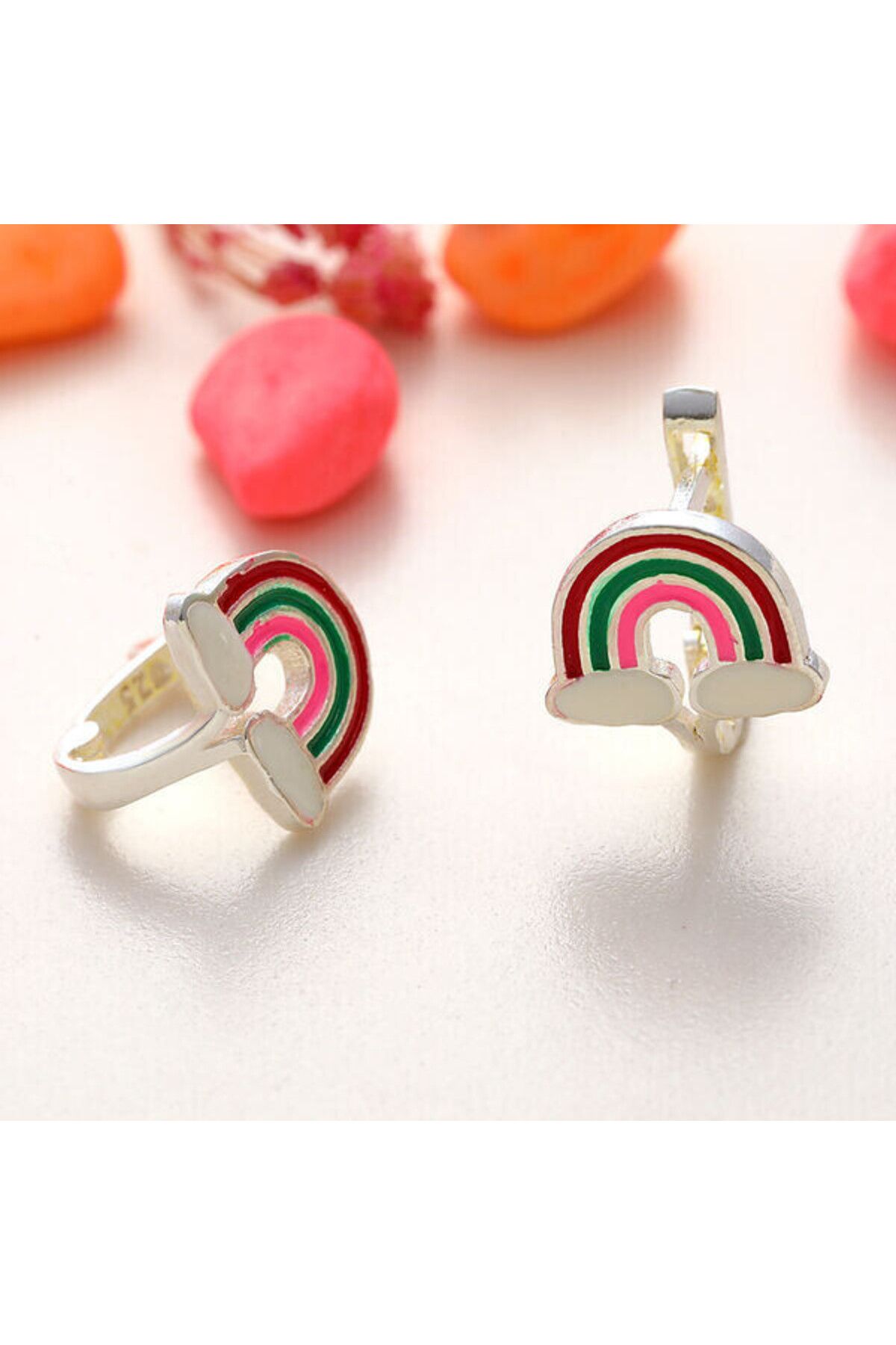 shop Çocuk Gökkuşagı 925 Ayar Gümüş Küpe