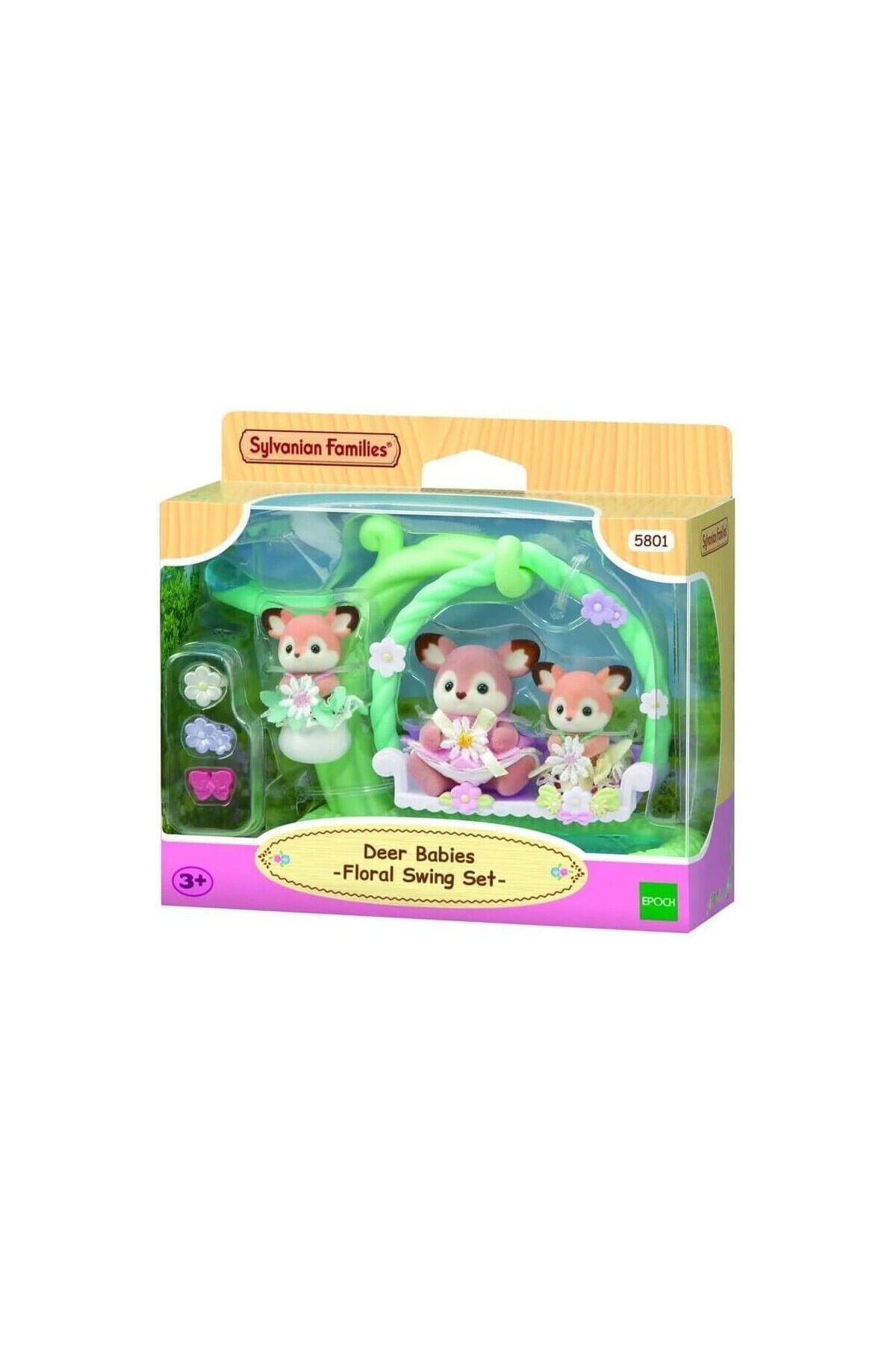 BYR Fırsat Byr 5801 Sylvanian Families Geyik Bebekler Ve Çiçekli Salıncak Seti +3 Yaş Yeni