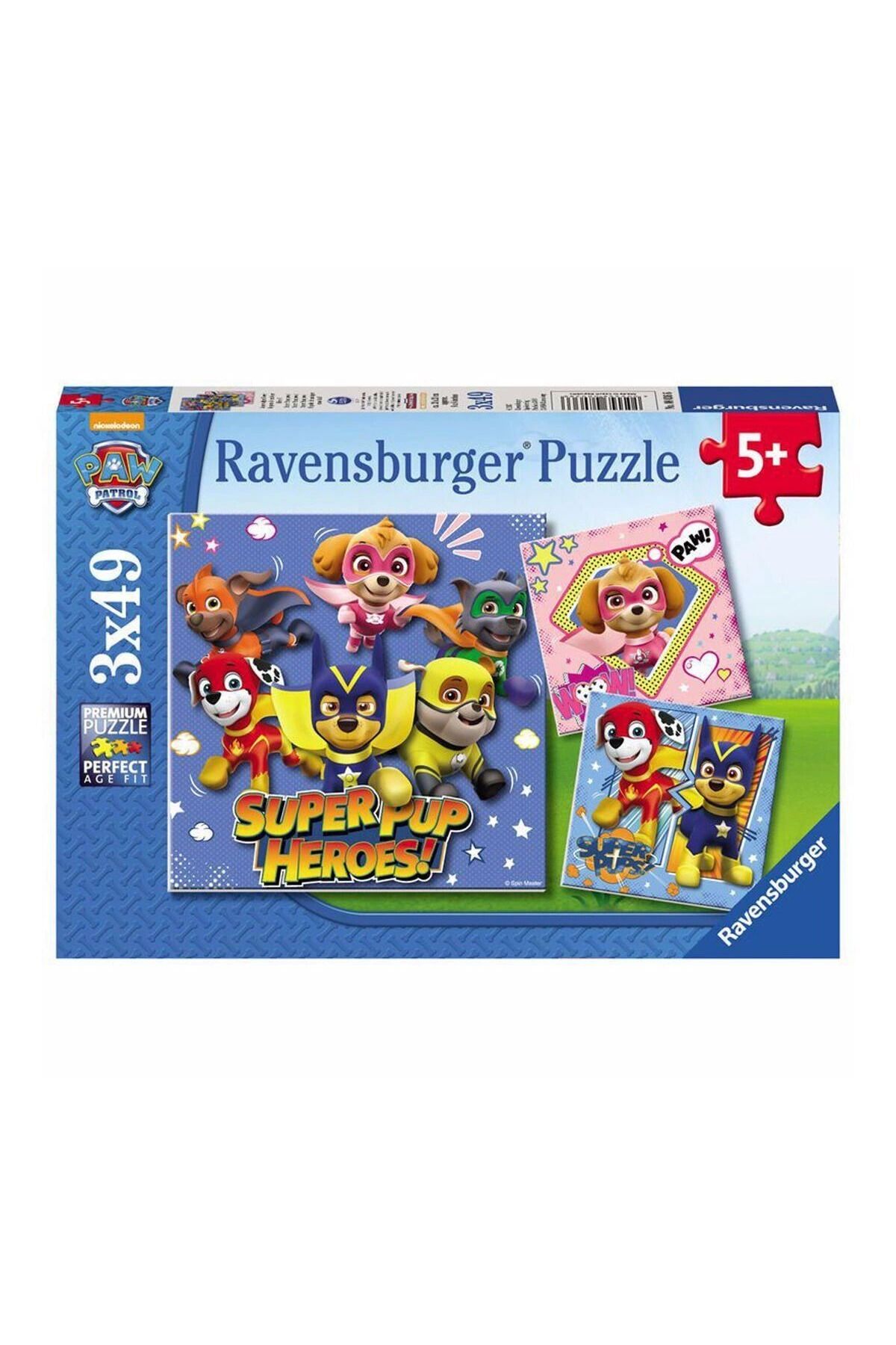 RAVENSBURGER 80366 Paw Patrol 3x49 Parça Ravensburger Puzzle