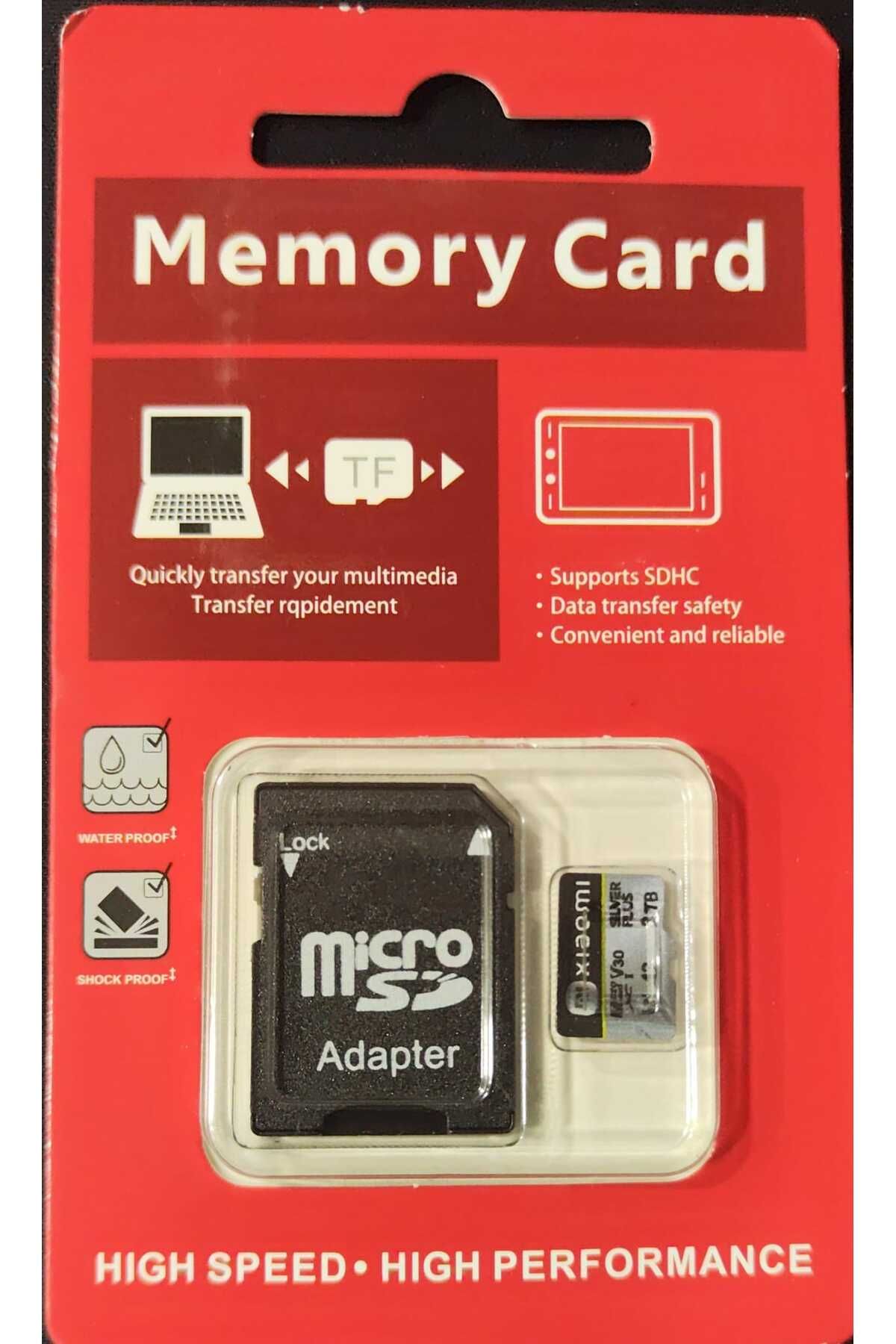 teknodv - Yüksek Hızlı Hafıza Kartı SİLVER PRO PLUS U3 A2 XC I V30 MSd Kart Okuyucu Adaptörü DAHİL