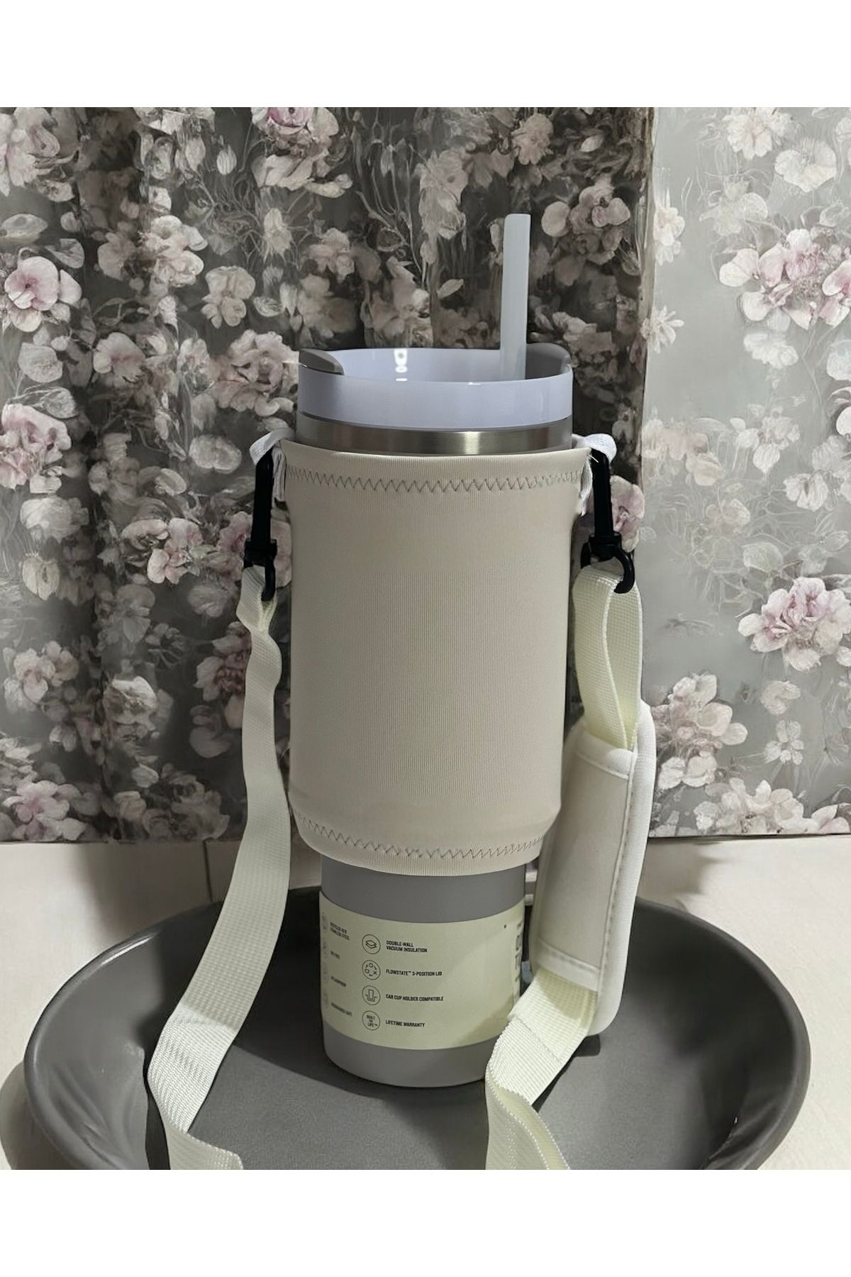 JACA Quencher Pipetli 1.18 Lt Termos Uyumlu Askılı Kilif Çanta Ve Renki Omuz Askisi Aksesuar