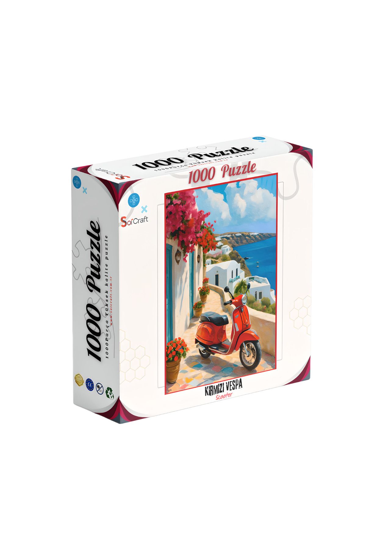 Soi Craft 1000 Parça Puzzle Kırmızı Vespa