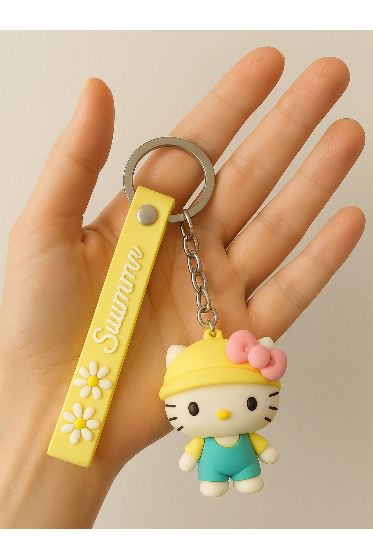 TAYEM Hello Kitty Anahtarlık, Silikonlu 3d Anahtarlık Ve Çanta Aksesuarı