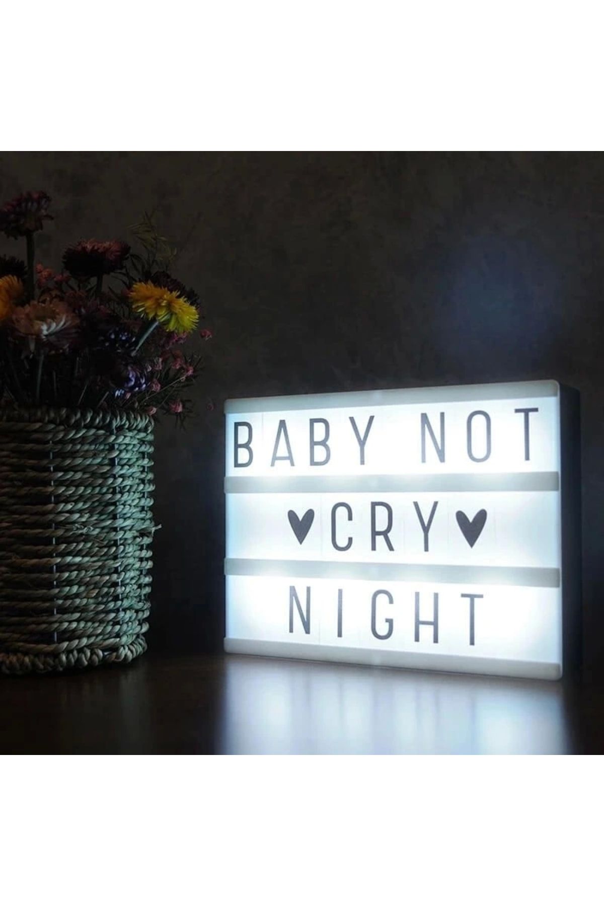 OurStyles A5 Işıklı Harfli Dekoratif Led Pano Lightbox