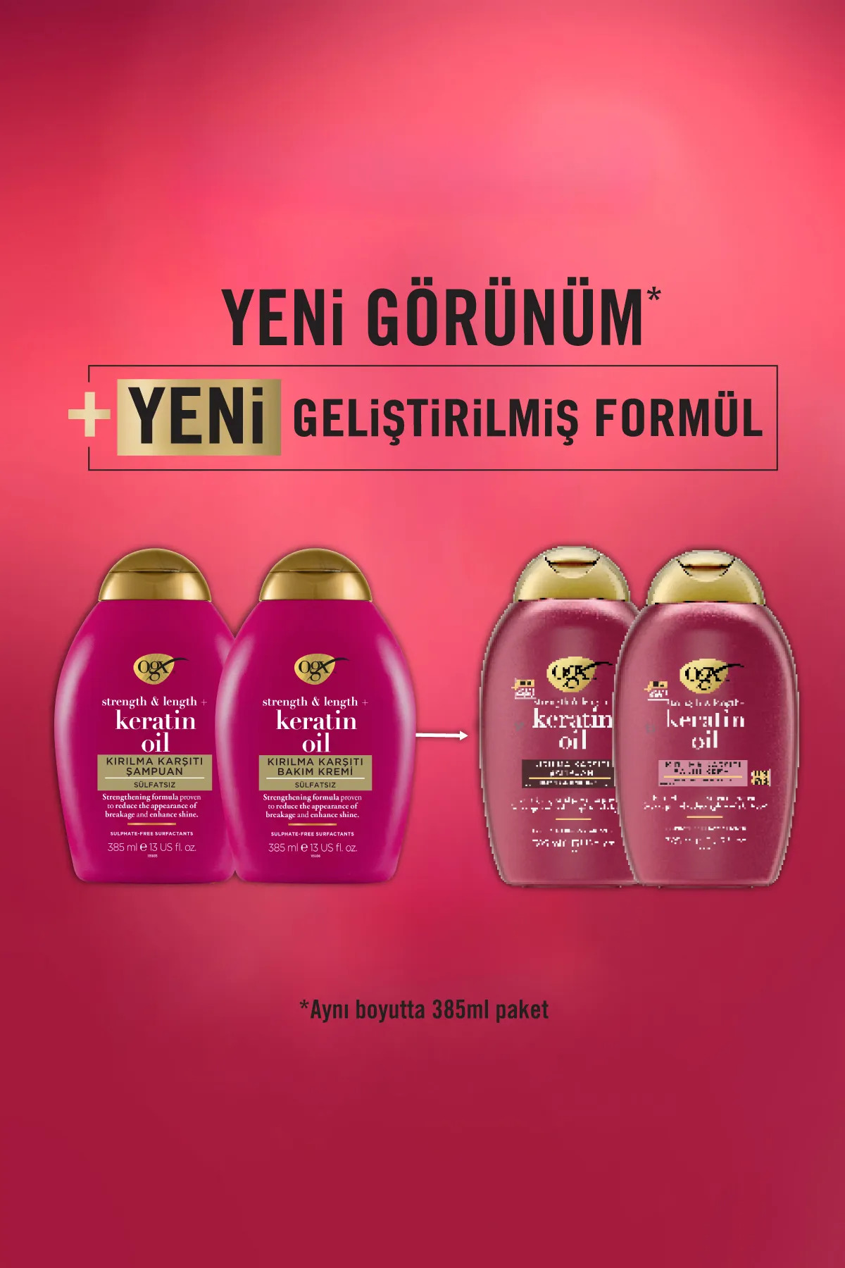 Kırılma Karşıtı Keratin Oil Sülfatsız Saç Bakım Kremi 385 ml X2 — 227969775262 — تصویر 4 از 5