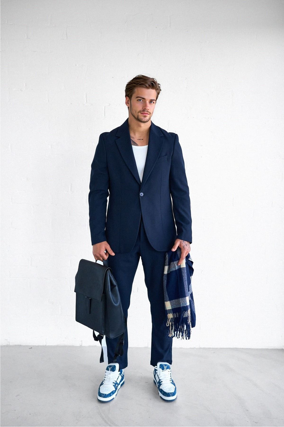 ablukaonline Erkek Slim Fit Takım Elbise Lacivert