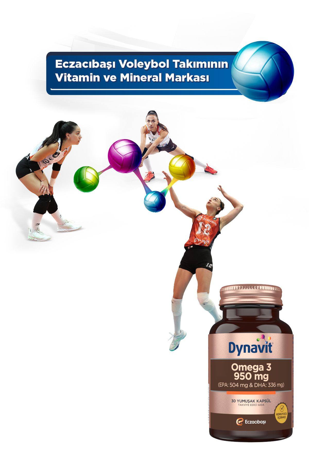 Dynavit-أوميجا 3 950 مجم 30 كبسولة ناعمة × 2 مكمل عالي EPA وDHA 8