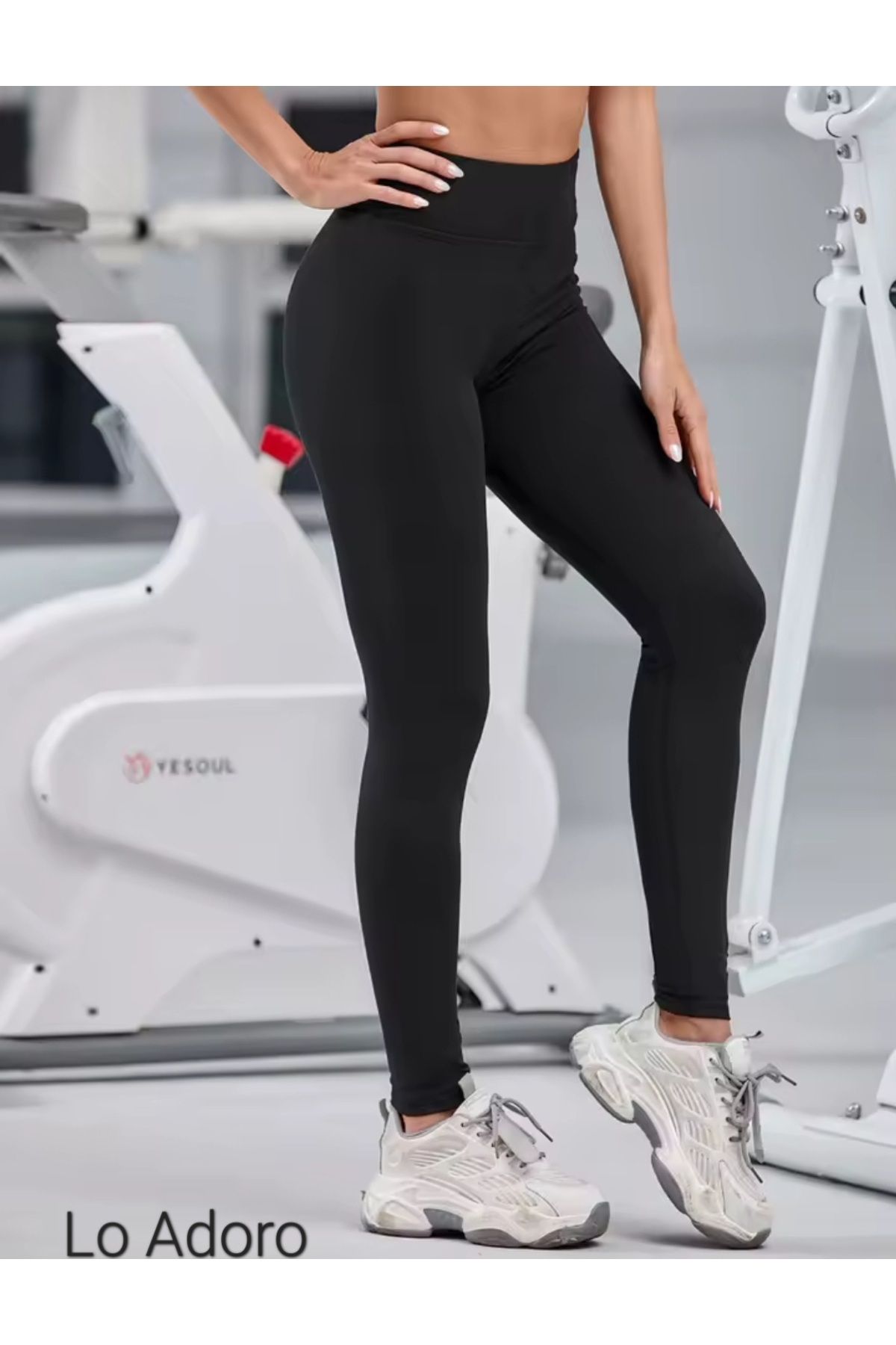 LO ADORO Kadın Yüksek Bel Spor Tayt Koşu Yoga tayt Spor Kız Tayt Toparlayıcı Geniş Kemer Günlük Tayt