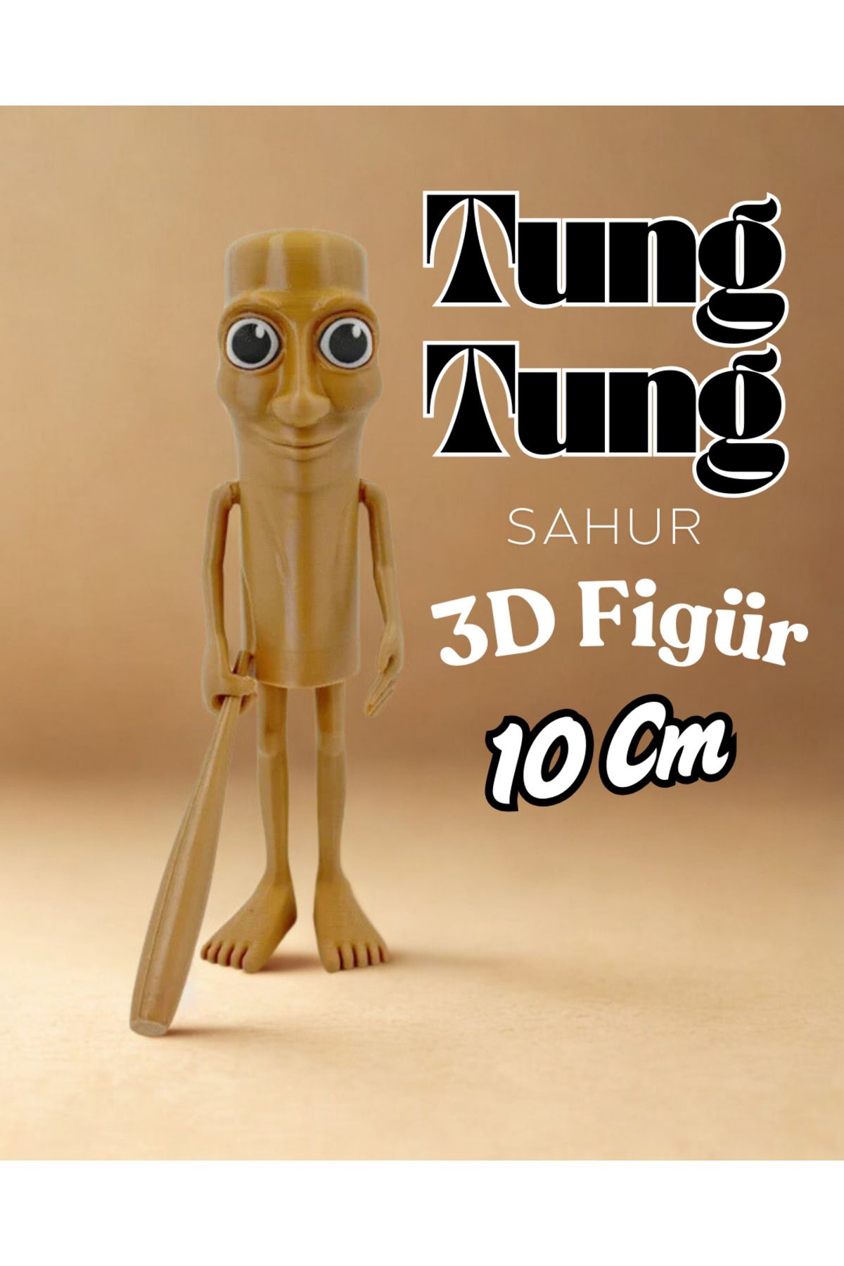 Antin Kuntin Tung Tung Sahur Brainrot Figür 3D Karakter Tasarım 10 CM