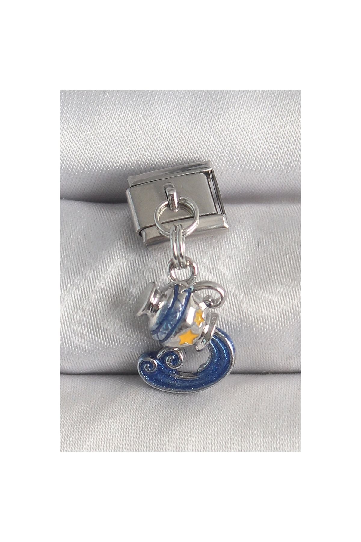 Marsilyan 316L Çelik Gümüş Renk Sallantı Kova Burç Model Nomination Charm - TJ-BC1374