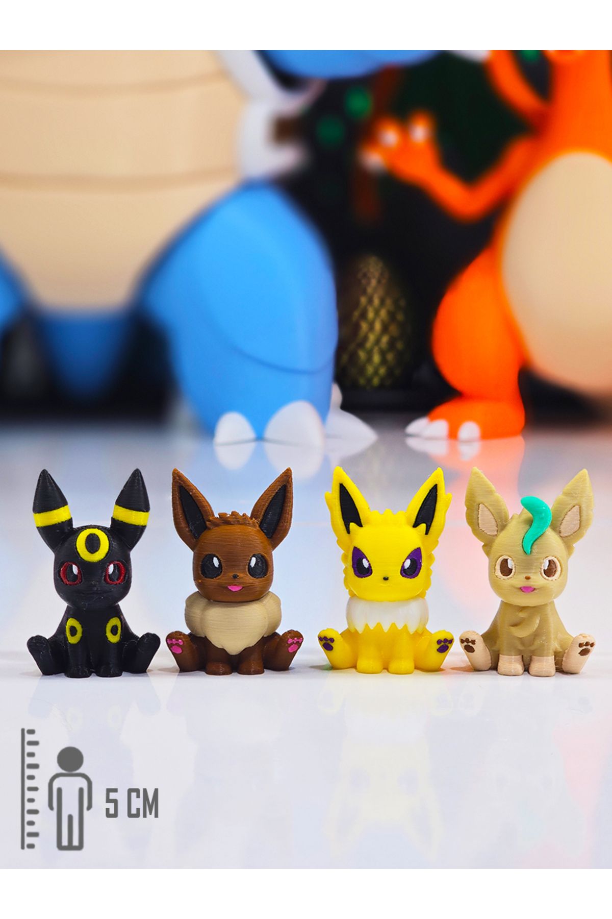 Suelo Butik Pokemon 4'lü Eevee Evrim Seti Figürü Pokemon Figür Oyuncakları 5 Cm (4 Adet)