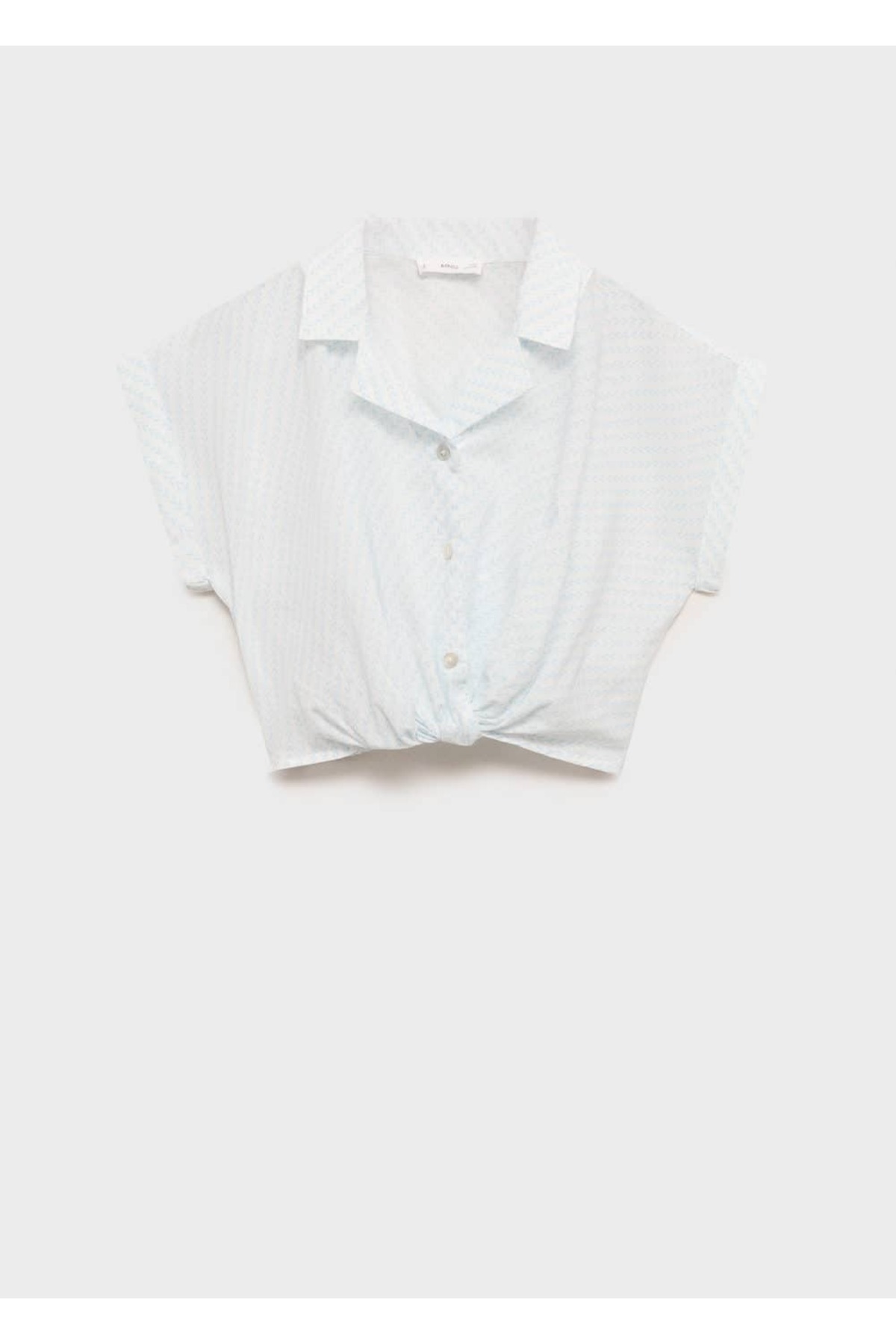 Crop düğüm detaylı bluz