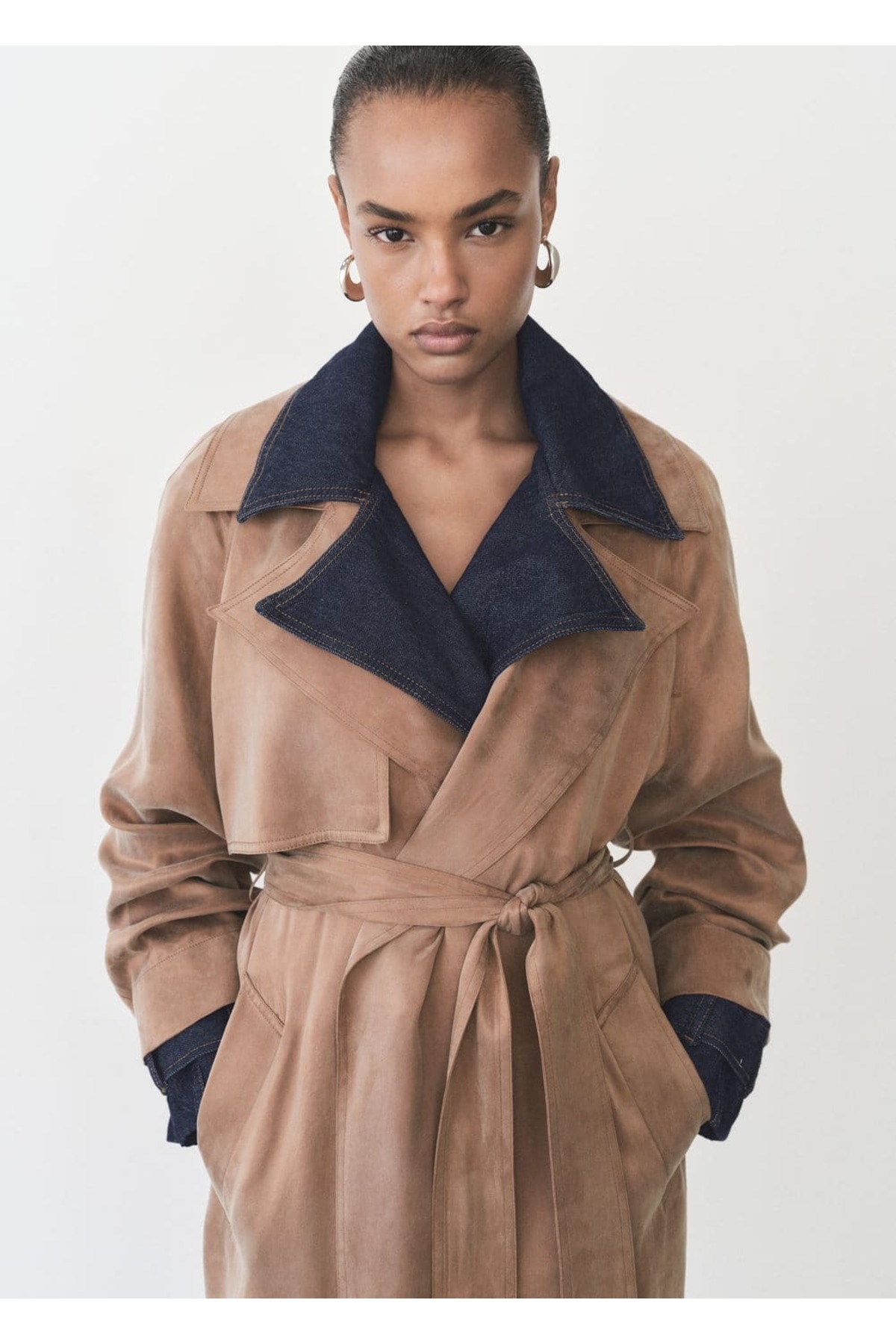 Kemerli liyosel trençkot