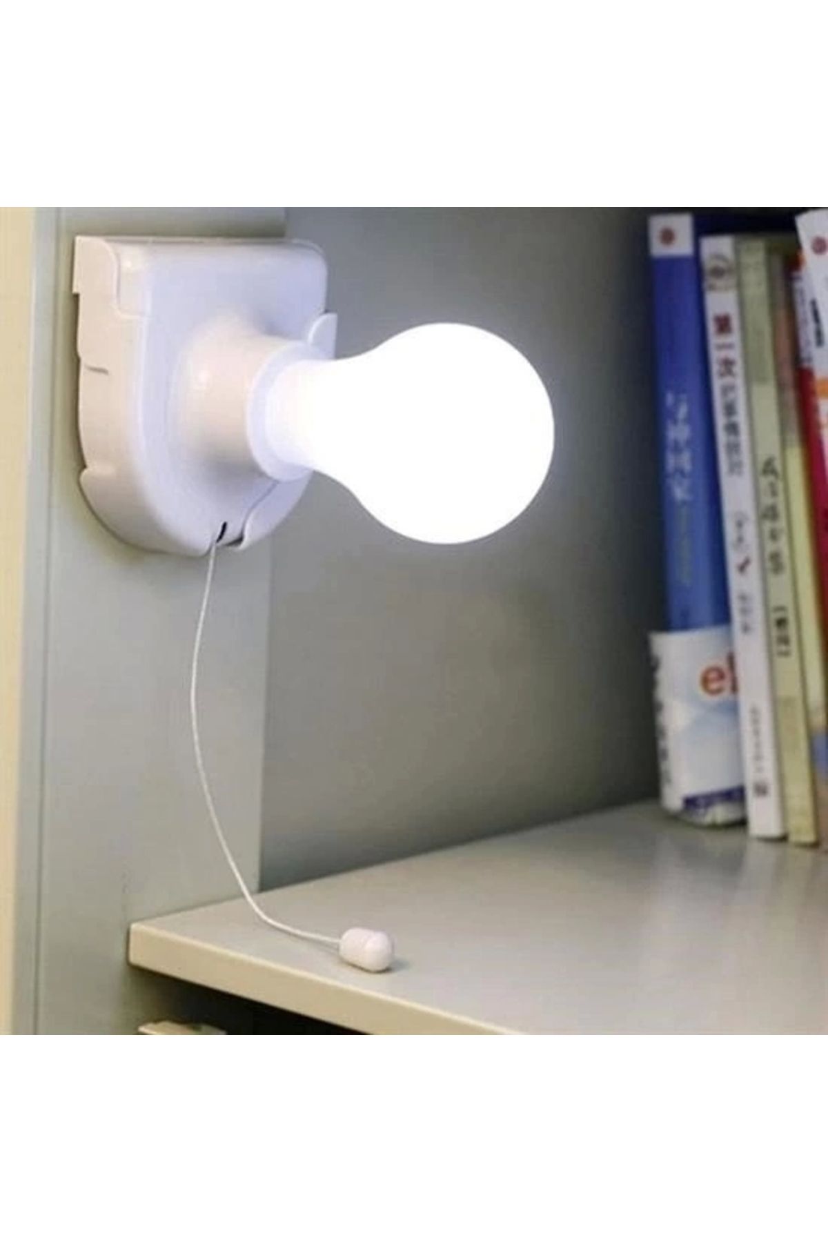 OurStyles Pratik Pilli Aç Kapa İpli Çek Yak Taşınabilir Led Ampül Lamba