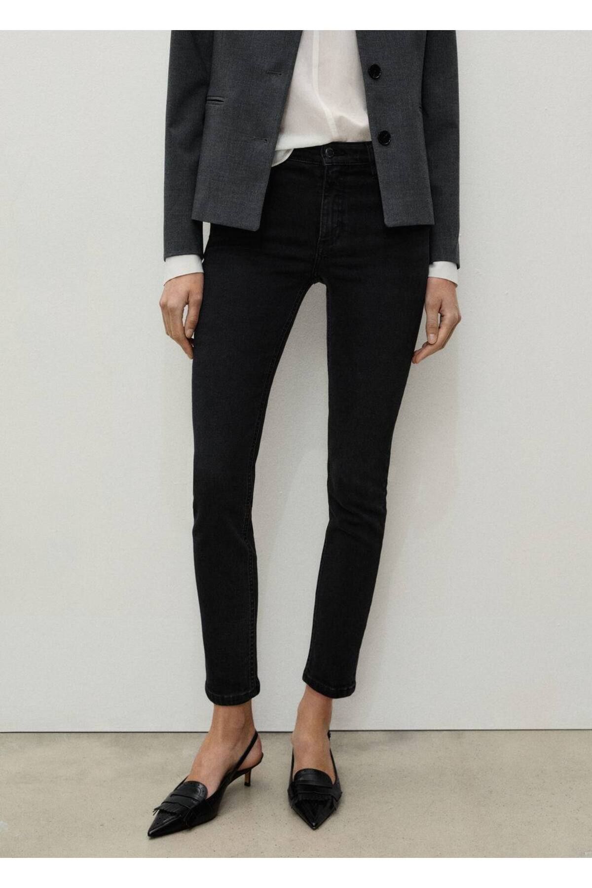 Orta belli skinny jean pantolon
