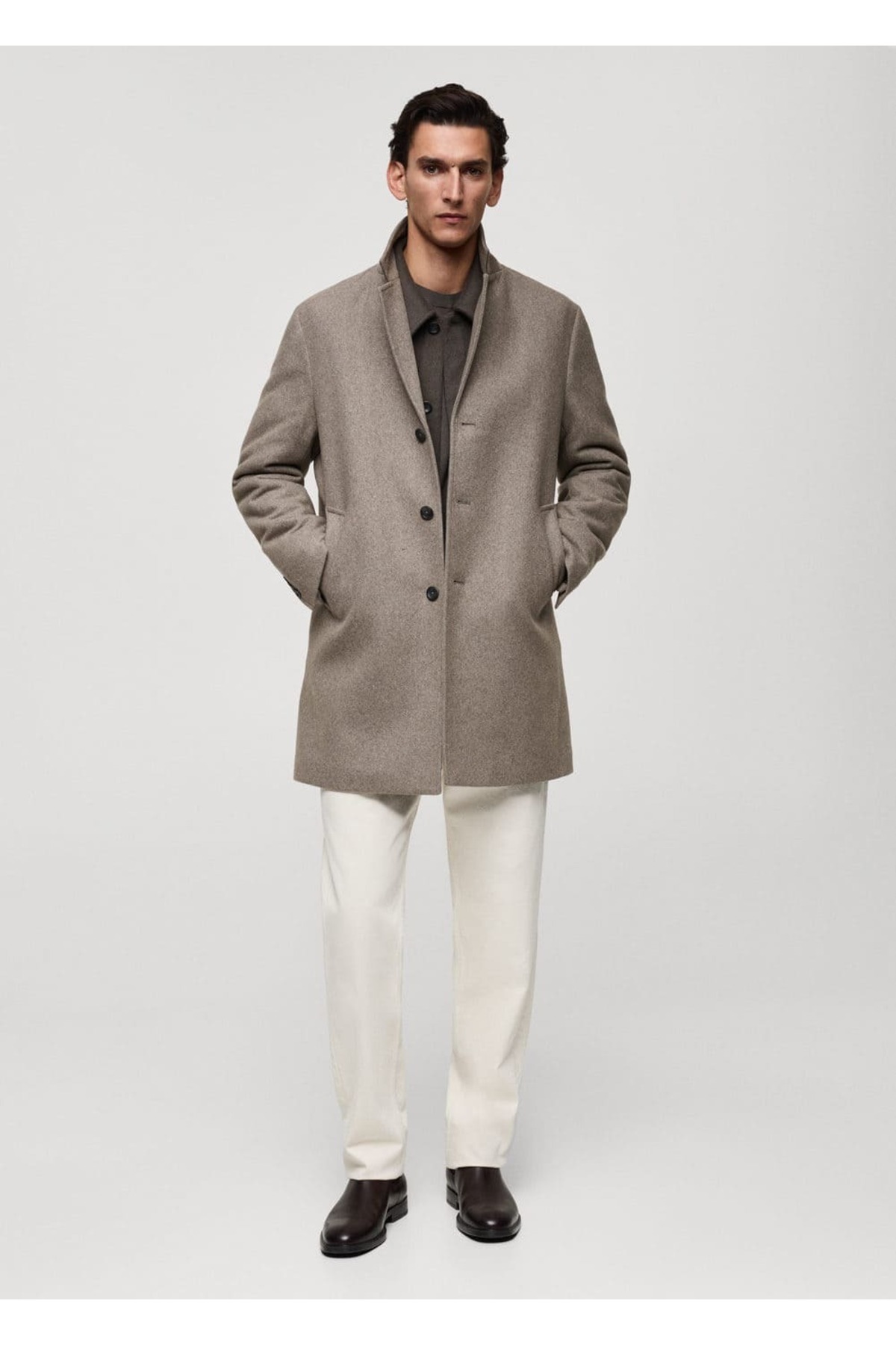 MANGO Man-Quilted Wool Inner Coat 2
