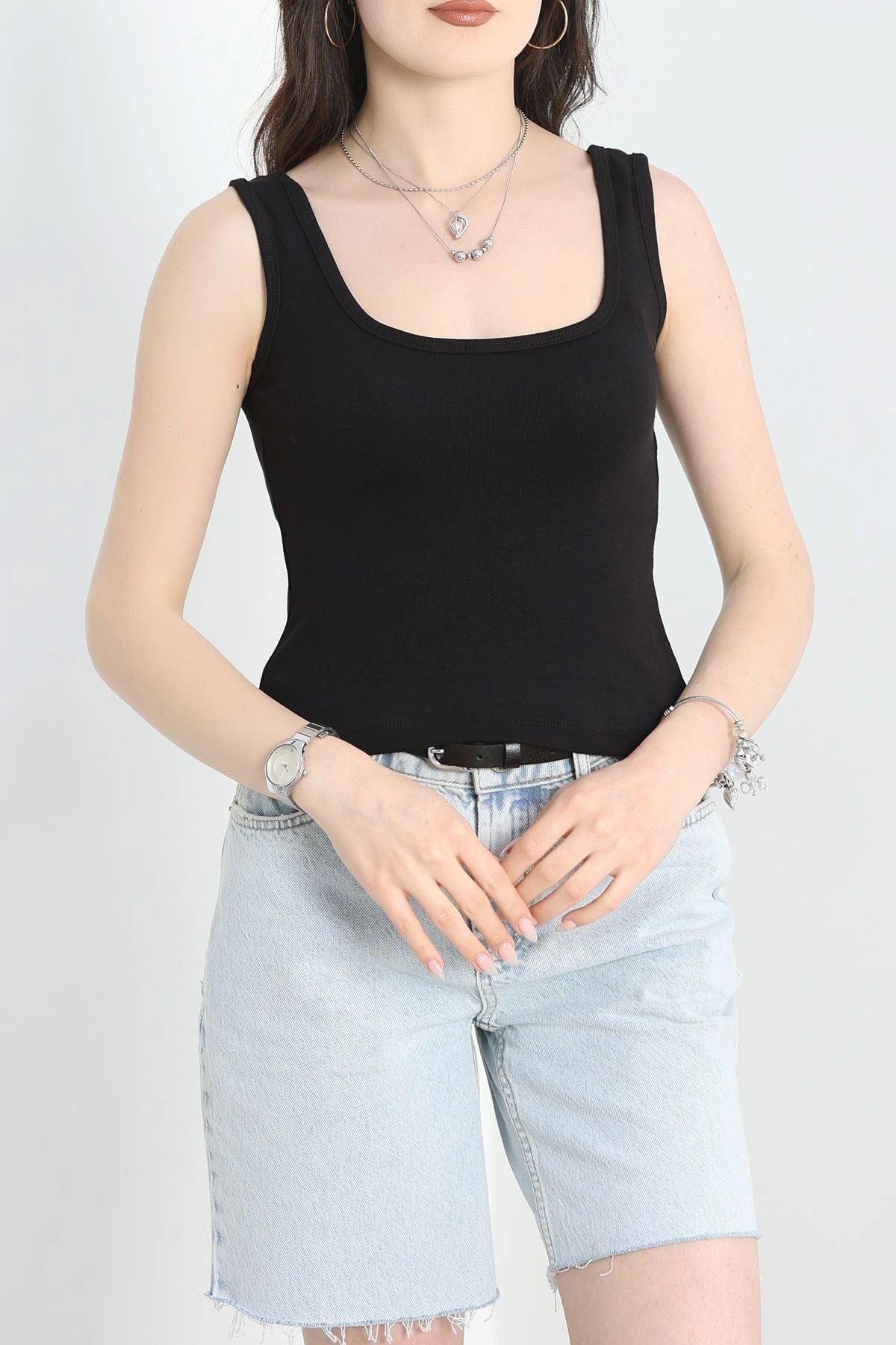 OurStyles Kalın Askı Crop Atlet Bordo - 40797.1723.