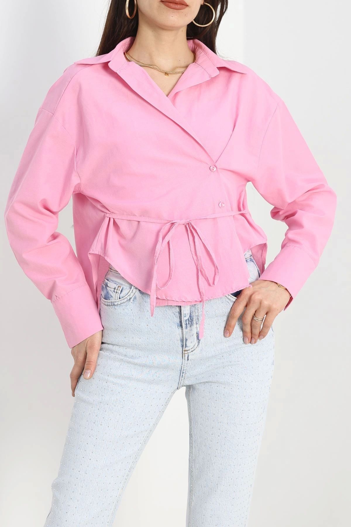 OurStyles Bağcık Detaylı Gömlek Laci - 80015.1916.