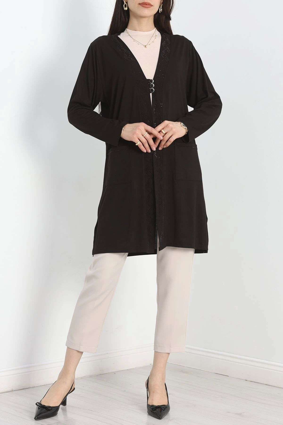 OurStyles Taş İşlemeli Ceket Siyah