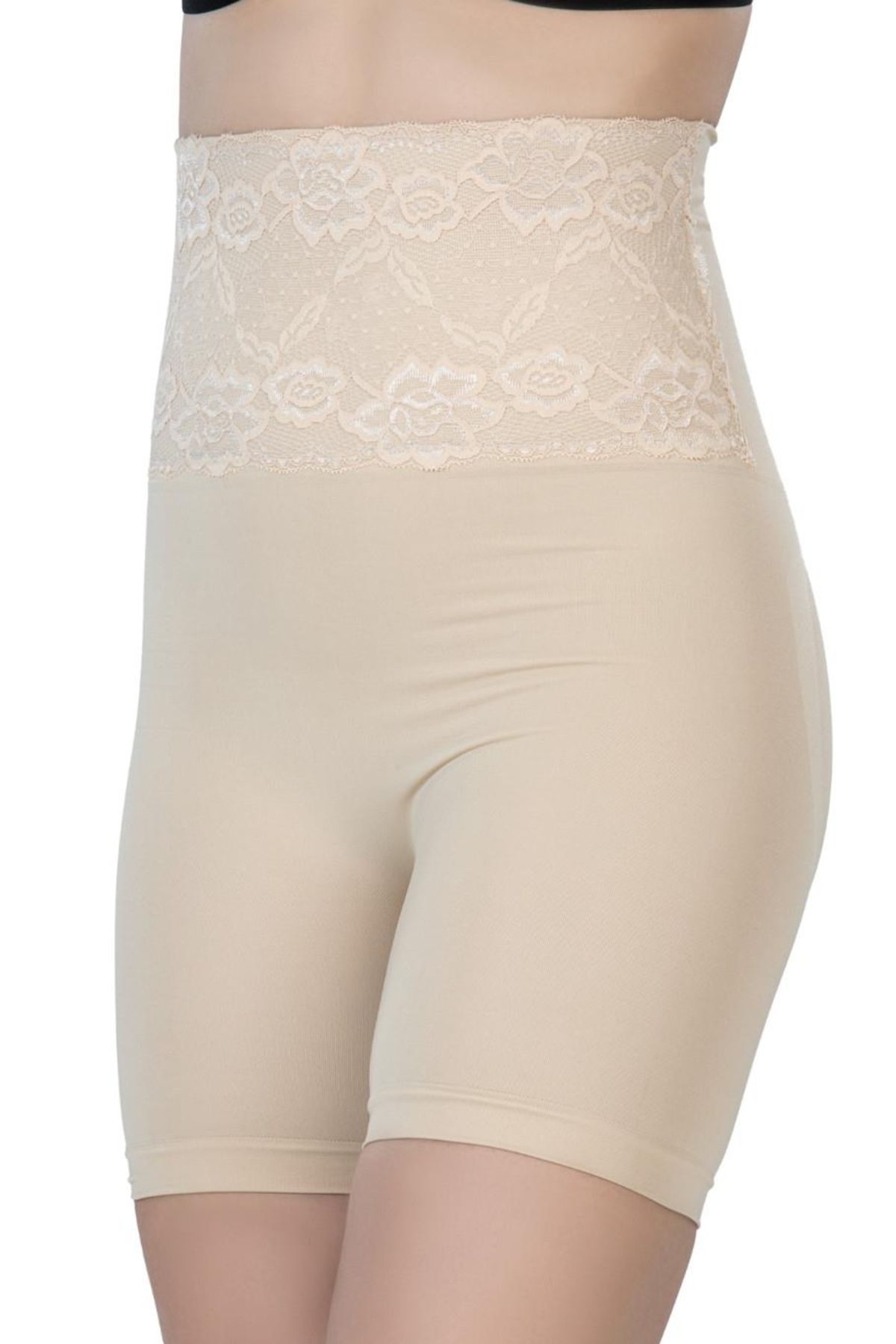 Moon wear Ten Mı Emay 2091 Önü Dantelli Yüksek Bel Boxer Korse
