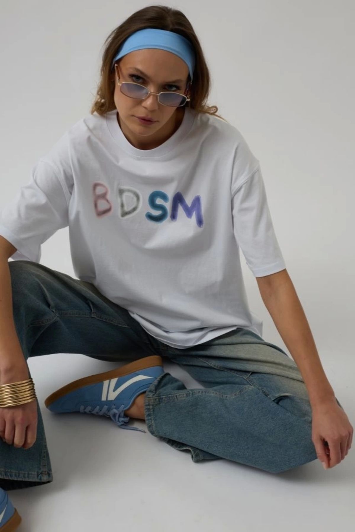 Kaplan Sırt Ve Ön Baskılı Oversize T-Shirt