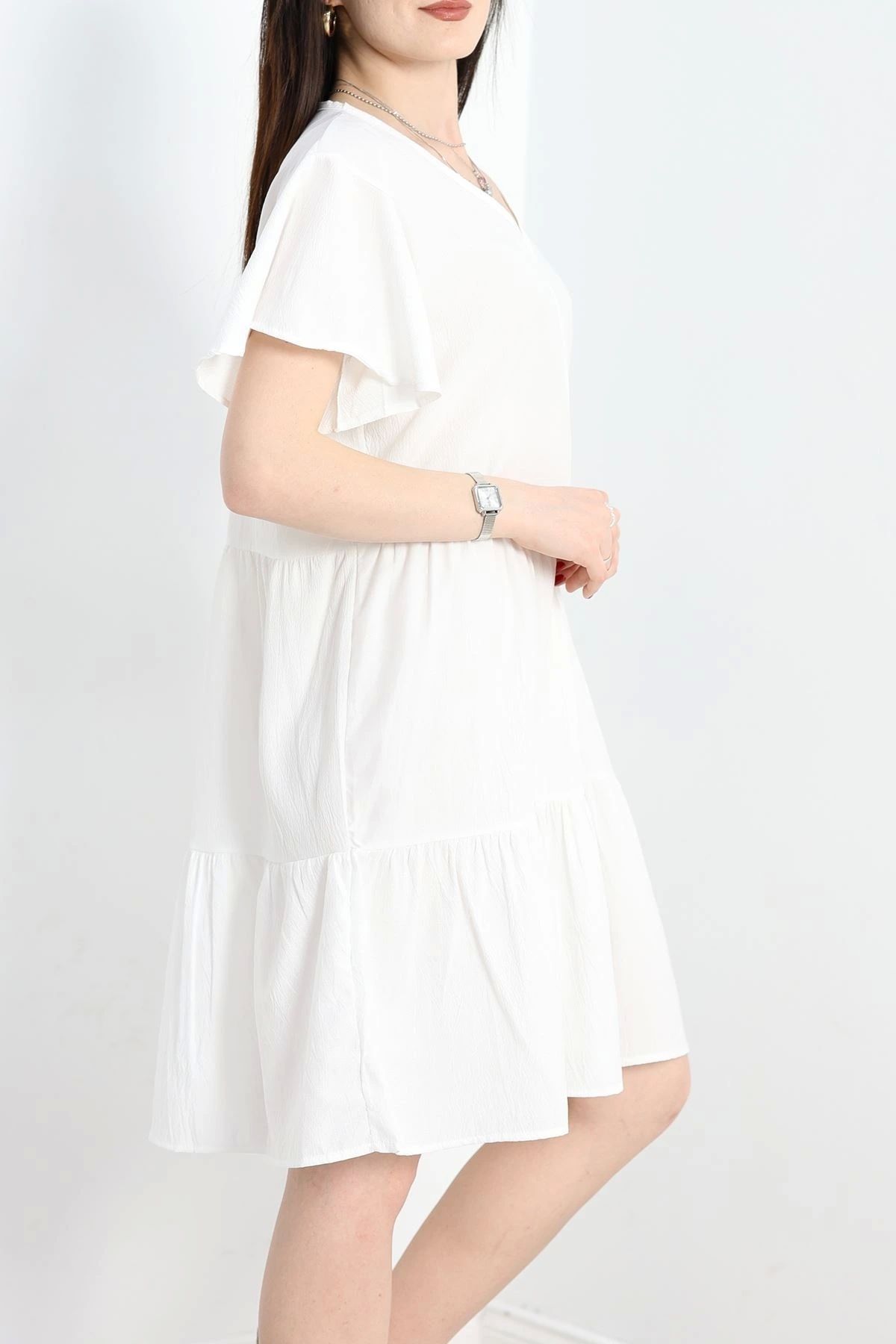 OurStyles Krep Kumaş Elbise Suyeşili - 40979.701.