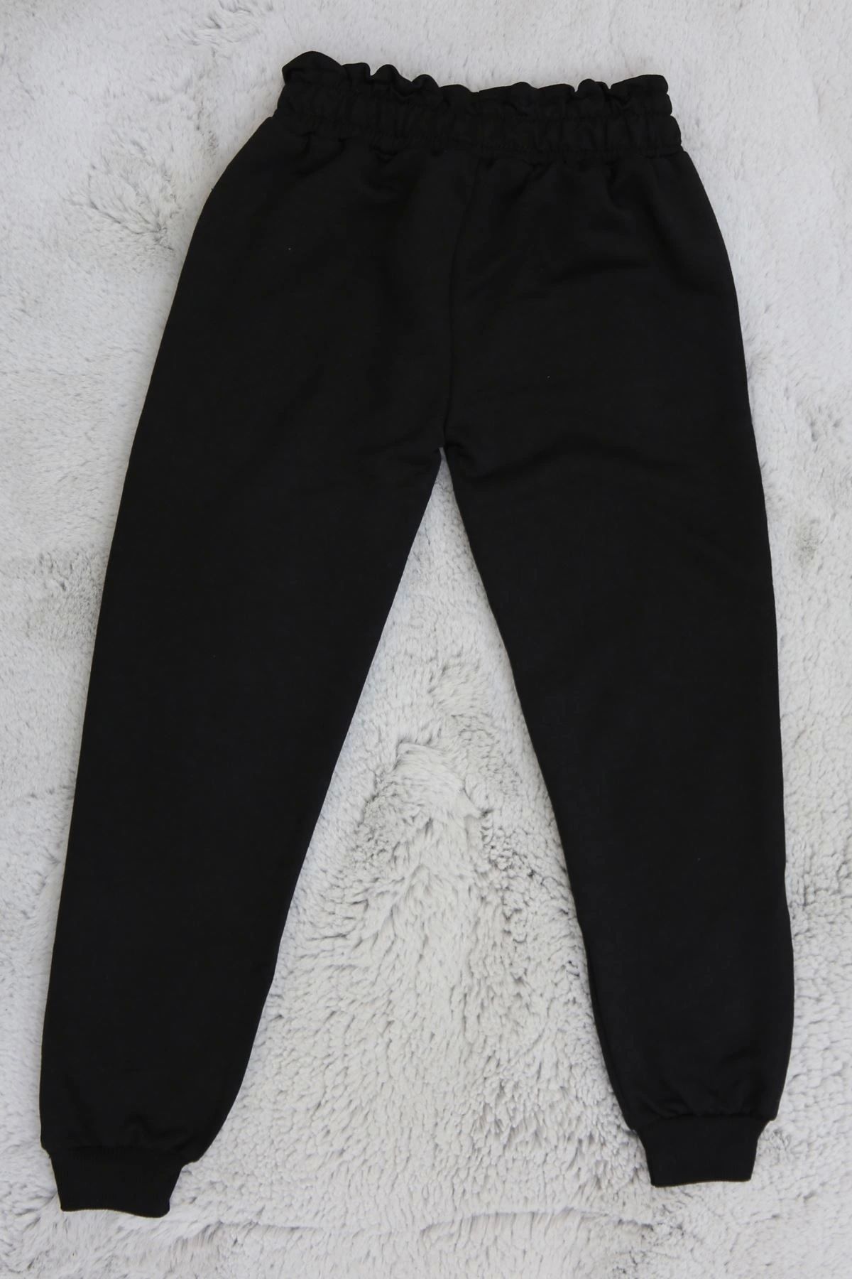 OurStyles 5-8 Yaş İki İplik 4 Mevsim Eşofman Altı Siyah - 70581.904.