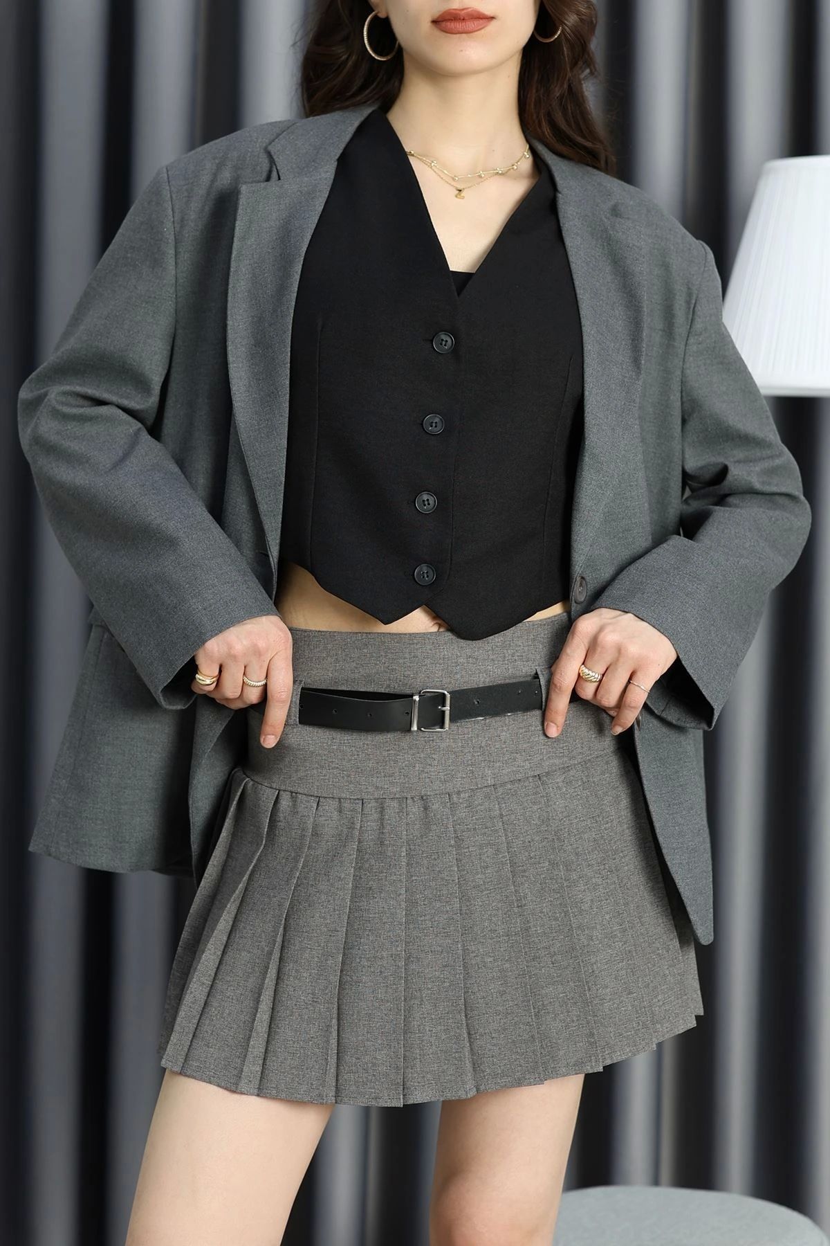 OurStyles Bisou Marka Oversize Blazer Ceket - 30675.1437.