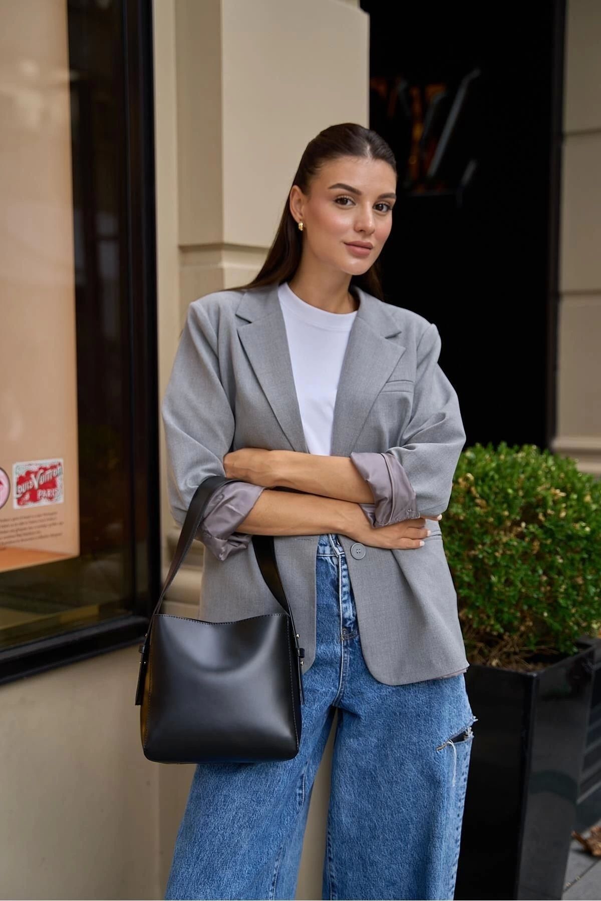 PayBuy Kadın Şık Yumuşak Shopper Ayarlanabilir Askılı Deri Omuz Çantası Geniş Hacimli Günlük