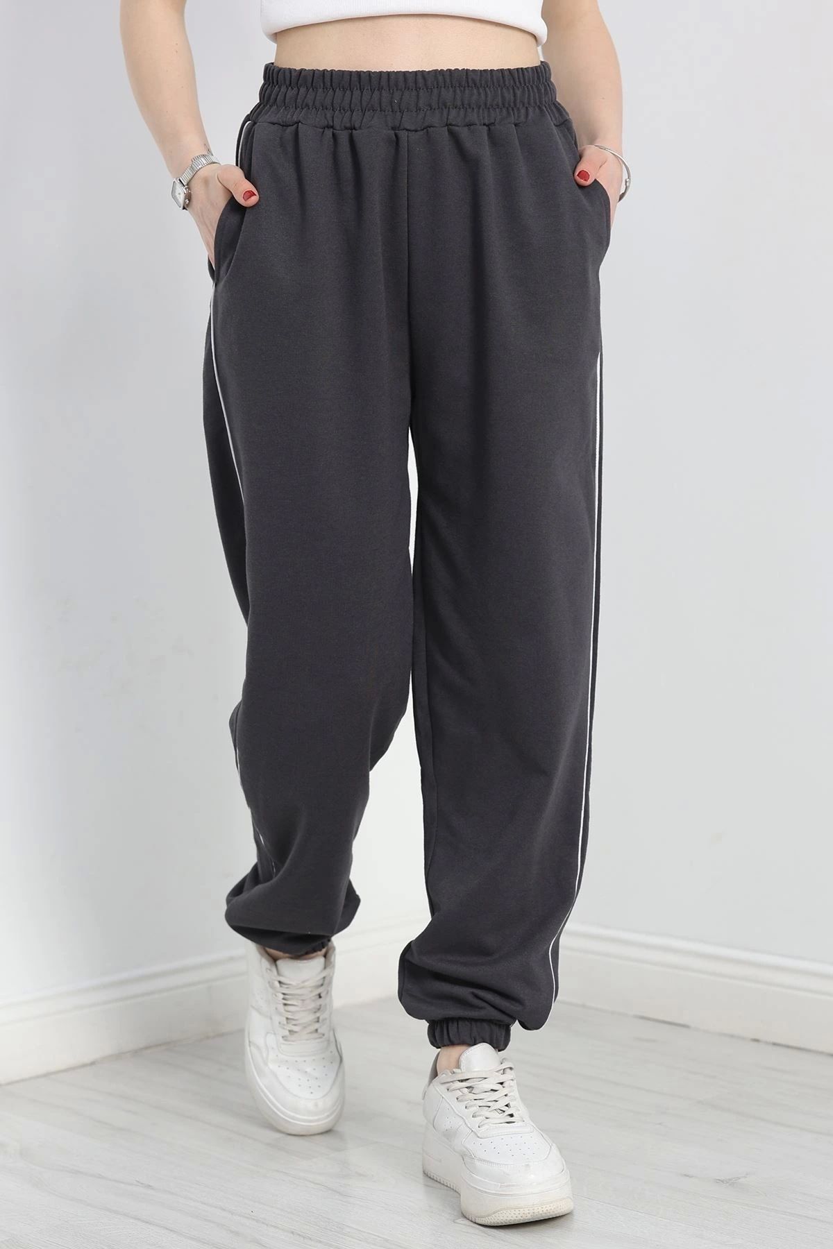 OurStyles Openet Biyeli Eşofman Altı Siyah - 22007.200.