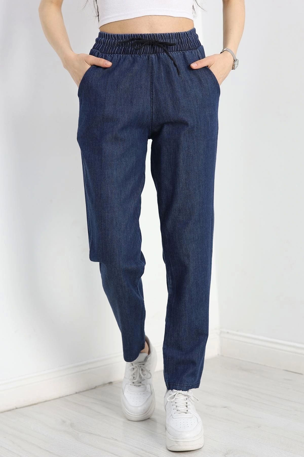OurStyles Bel Lastikli Pantolon Koyumavi1 - 40764.1431.