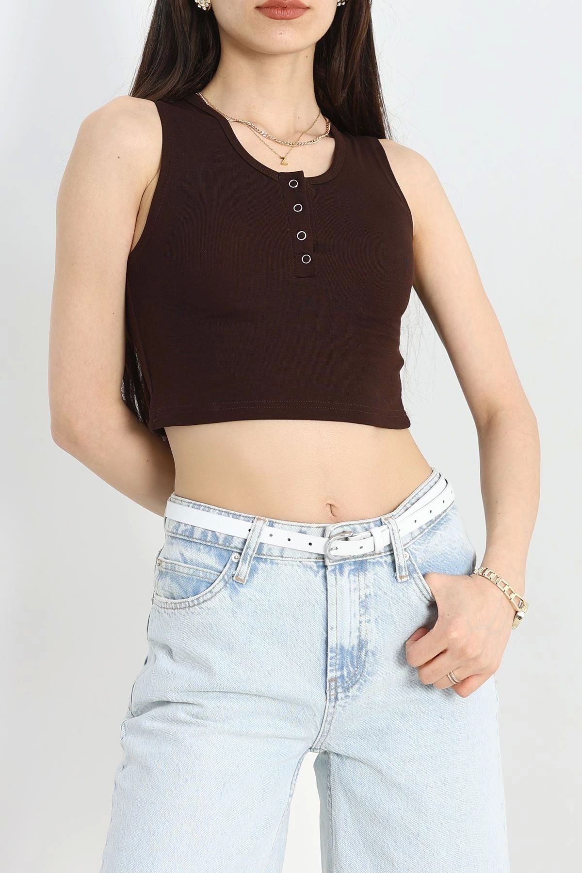 OurStyles Çıtçıtlı Sıfır Kol Body Siyah - 40782.1723.