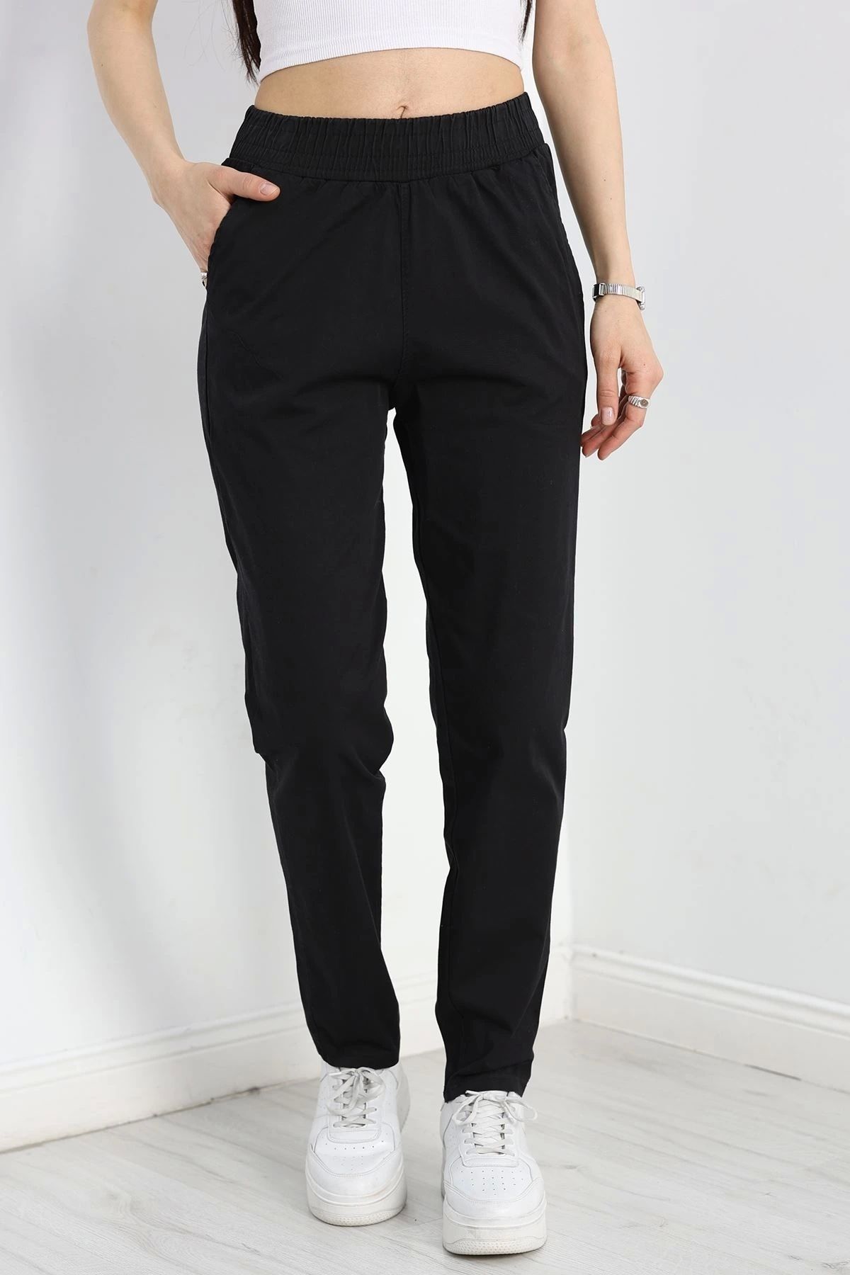 OurStyles Bel Lastikli Pantolon Mavi1 - 40744.1431.