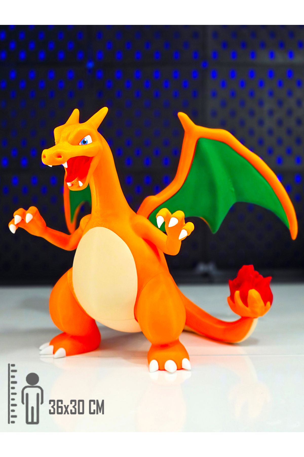 Suelo Butik DEV BOY! Pokemon Charizard Figürü 36x30 Cm Boyutunda Pokemon Figür Oyuncakları