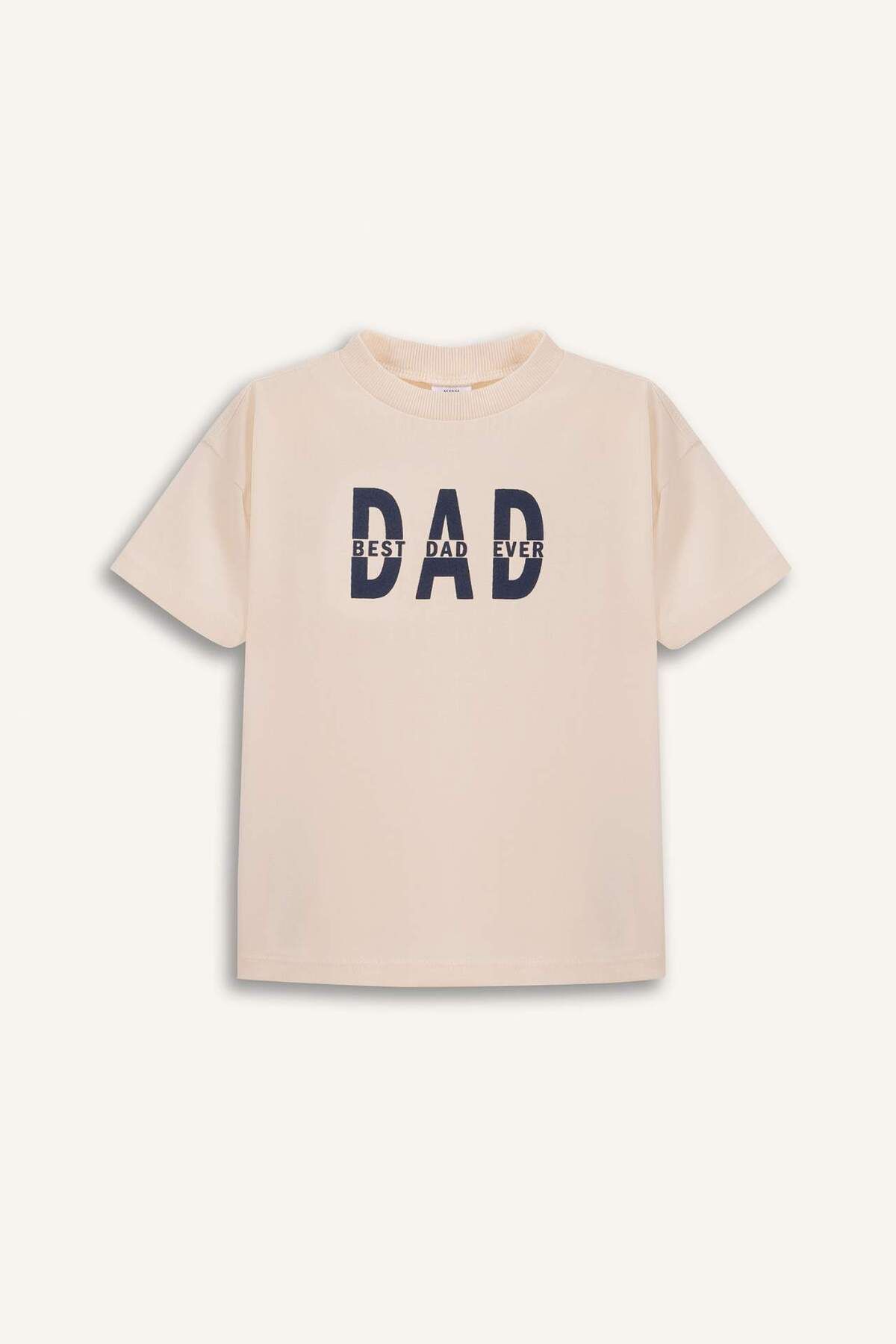 DeFacto Erkek Bebek Dad Baskılı Bisiklet Yaka Kısa Kollu Tişört C3997A525SM